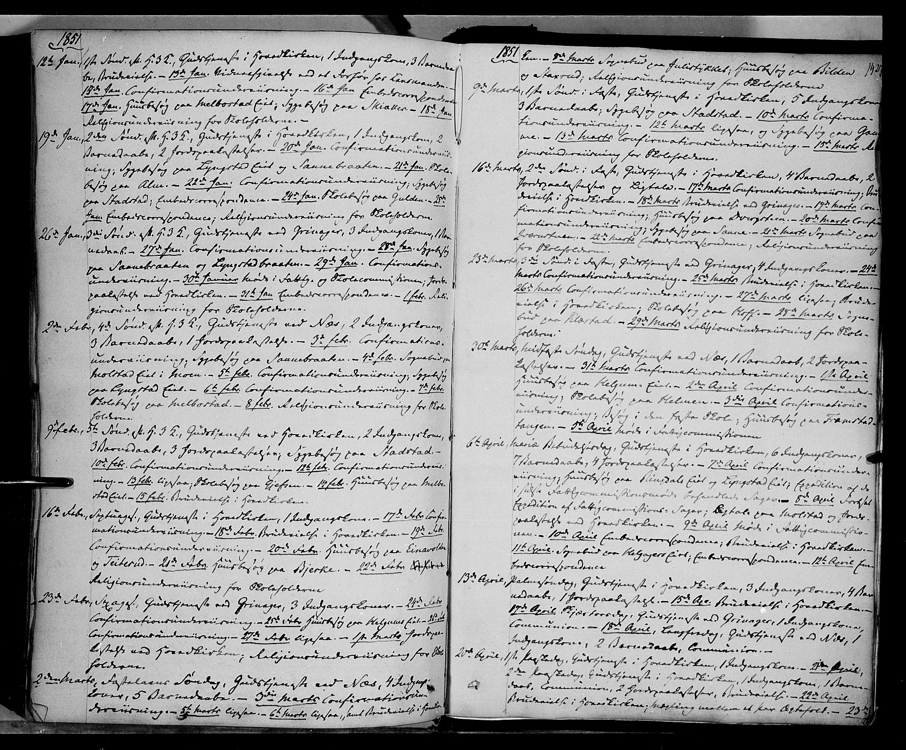 Gran prestekontor, AV/SAH-PREST-112/H/Ha/Haa/L0011: Parish register (official) no. 11, 1842-1856, p. 1426-1427