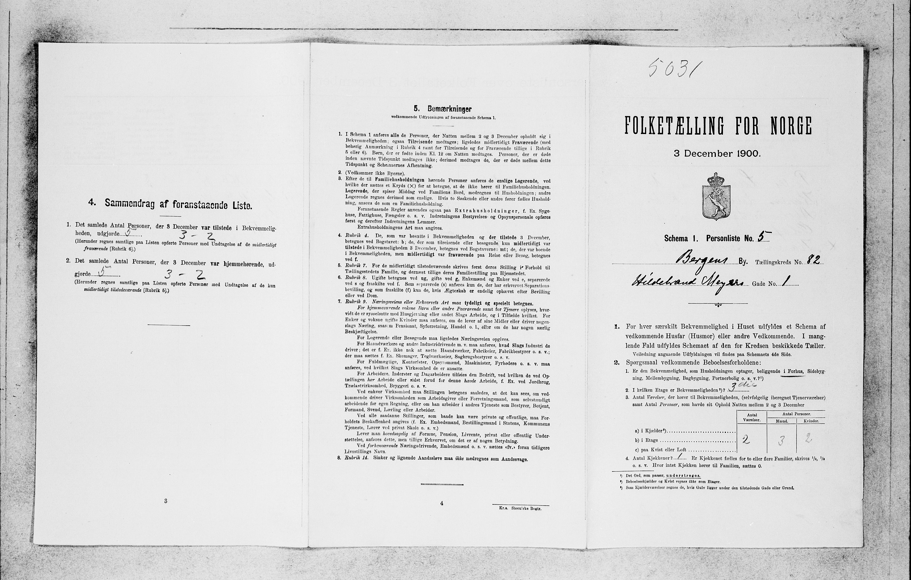 SAB, 1900 census for Bergen, 1900, p. 17211