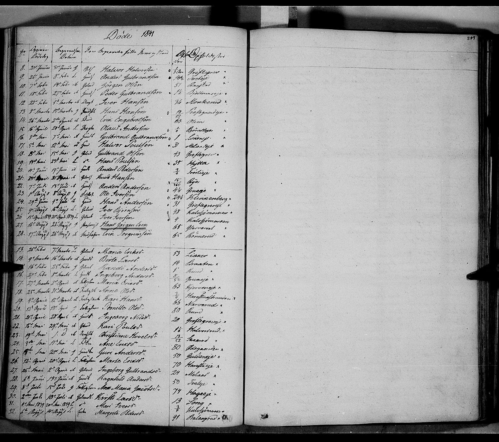 Jevnaker prestekontor, SAH/PREST-116/H/Ha/Haa/L0006: Parish register (official) no. 6, 1837-1857, p. 243