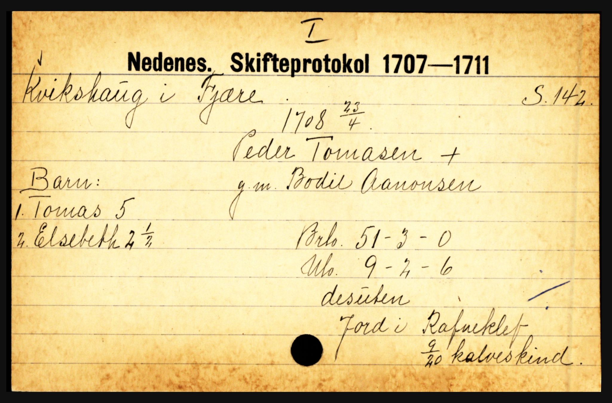 Nedenes sorenskriveri før 1824, AV/SAK-1221-0007/H, p. 16409