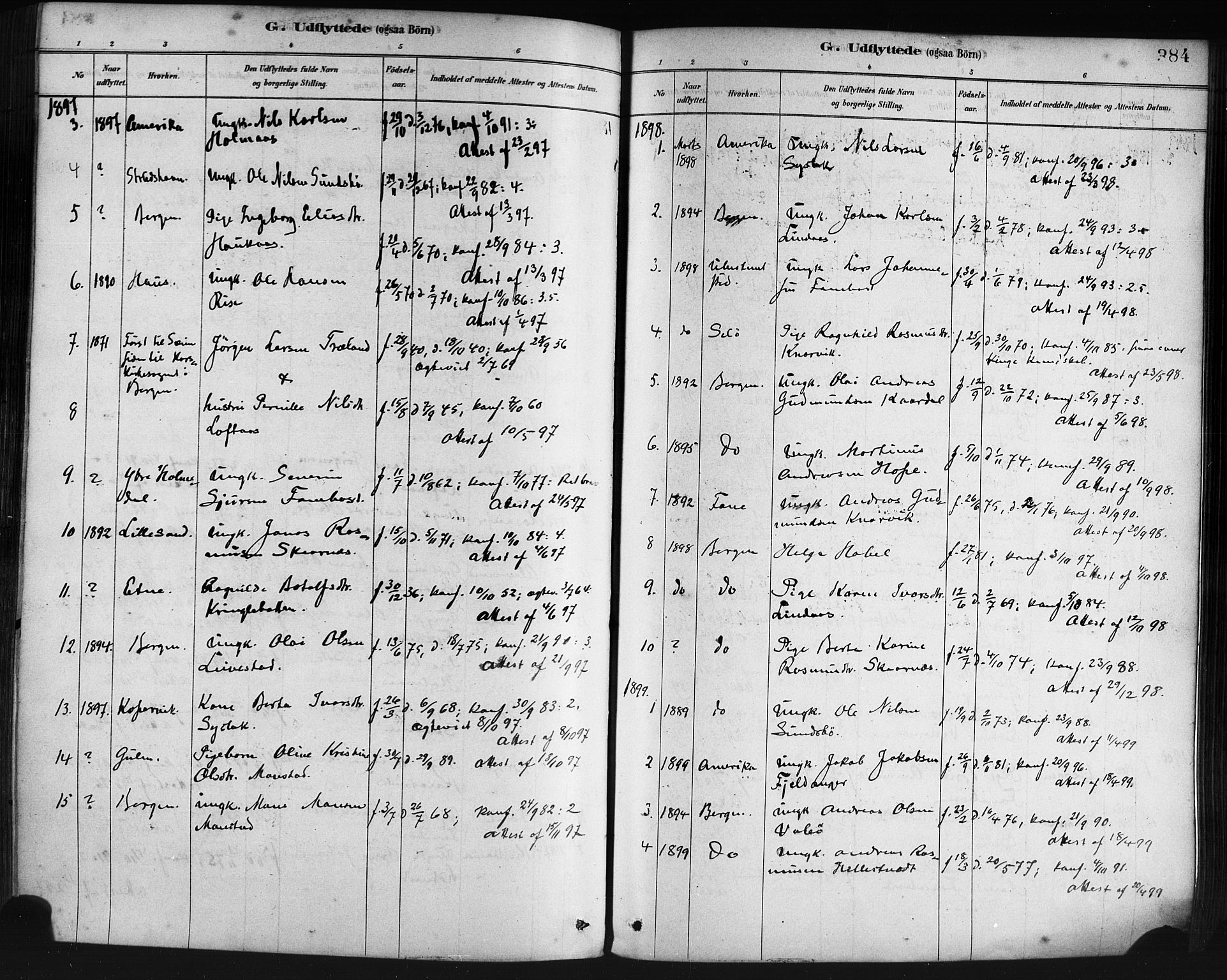 Lindås Sokneprestembete, AV/SAB-A-76701/H/Haa/Haaa/L0019: Parish register (official) no. A 19, 1878-1912, p. 384