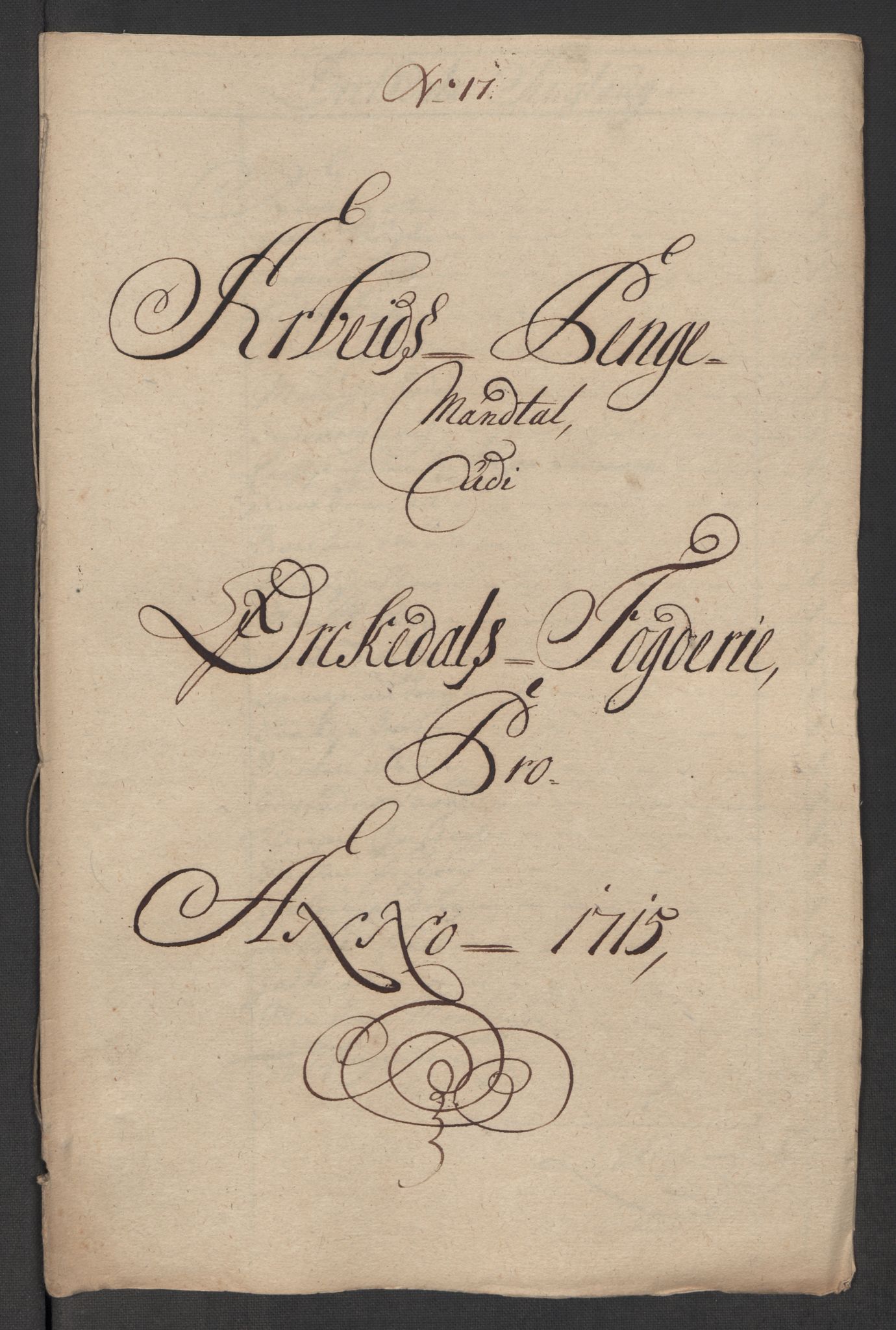 Rentekammeret inntil 1814, Reviderte regnskaper, Fogderegnskap, AV/RA-EA-4092/R60/L3966: Fogderegnskap Orkdal og Gauldal, 1715, p. 215