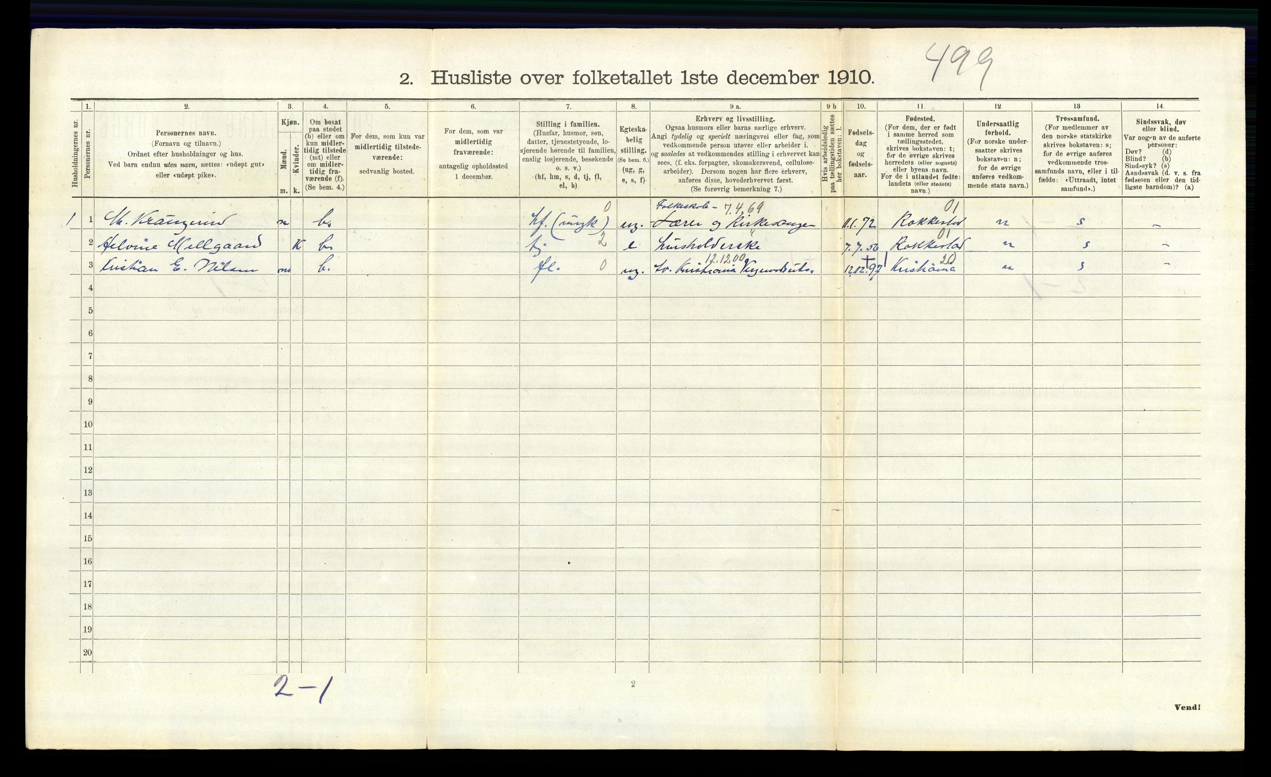 RA, 1910 census for Kråkstad, 1910, p. 206