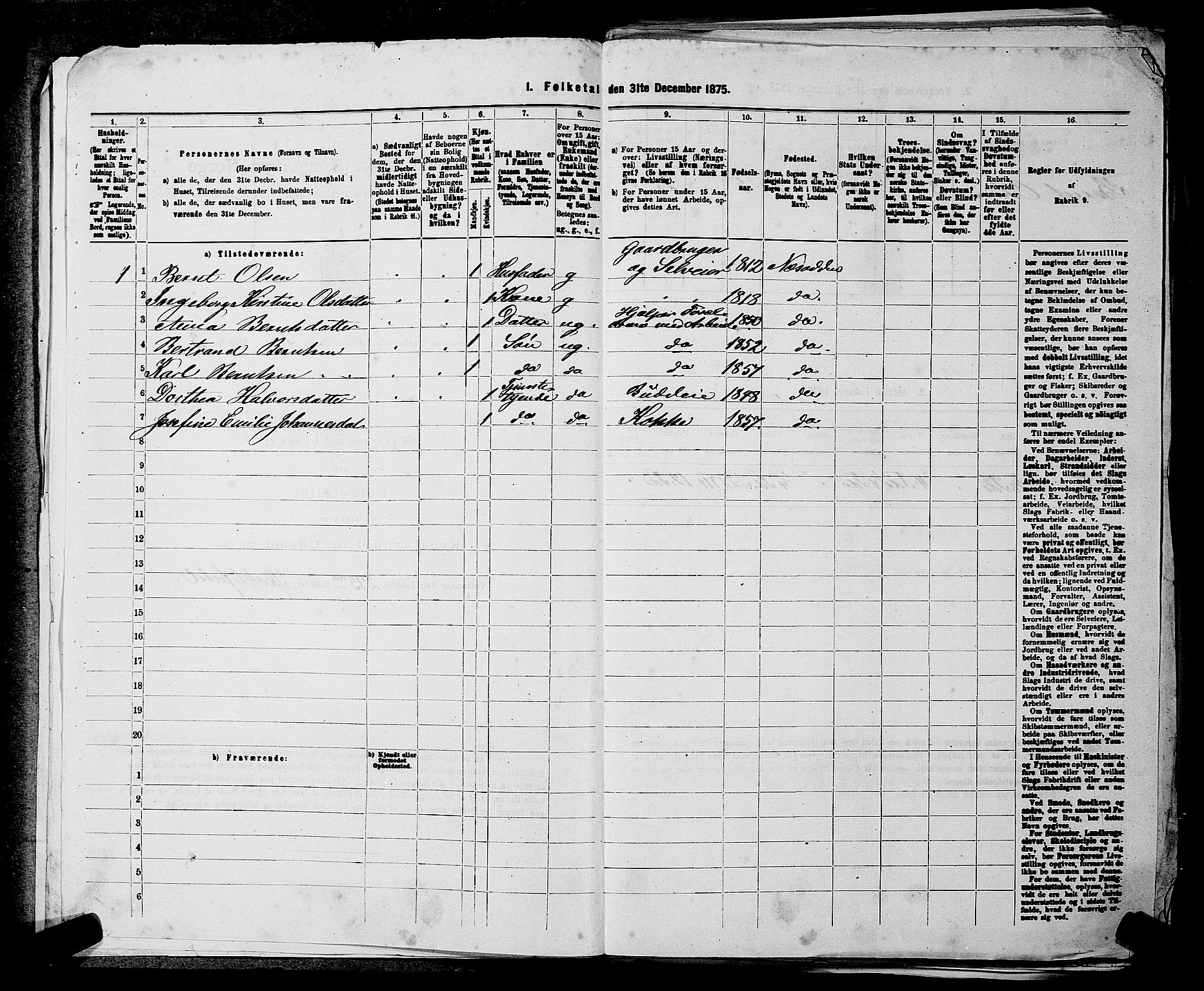 RA, 1875 census for 0216P Nesodden, 1875, p. 27