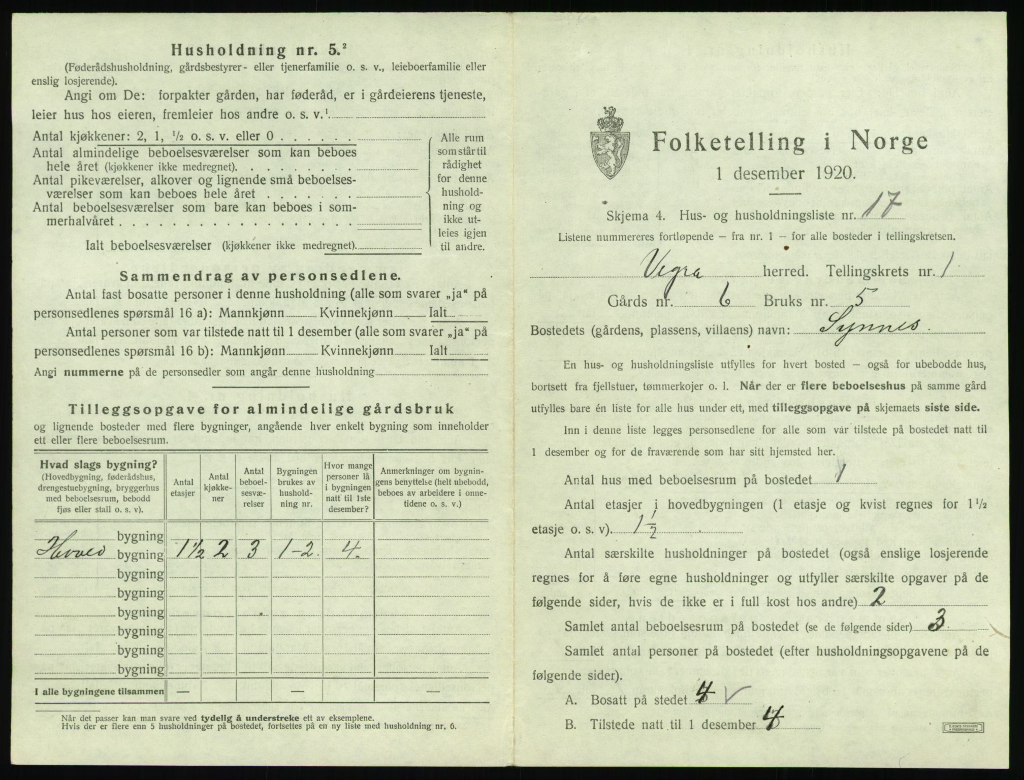 SAT, 1920 census for Vigra, 1920, p. 54