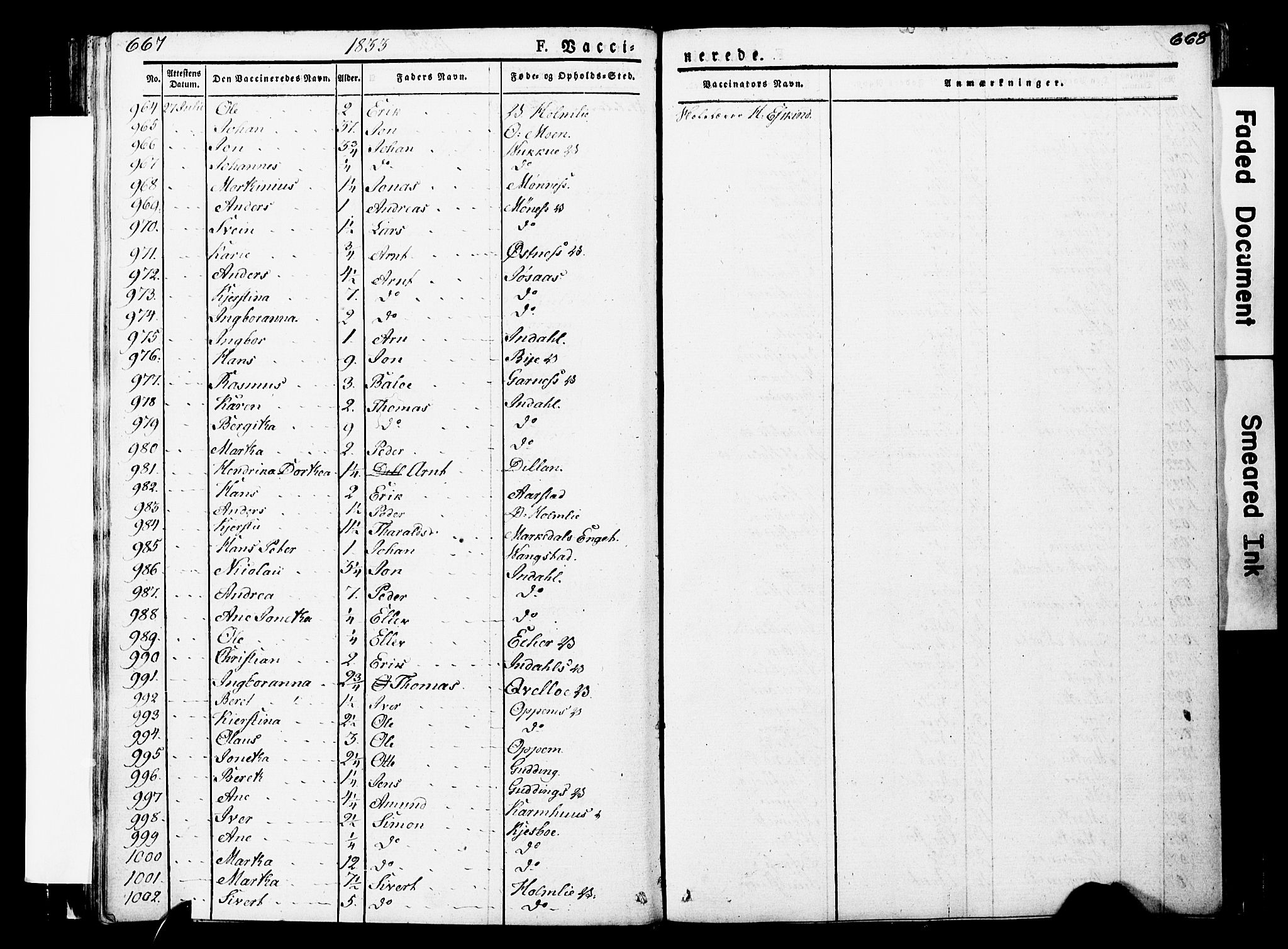 Ministerialprotokoller, klokkerbøker og fødselsregistre - Nord-Trøndelag, SAT/A-1458/723/L0243: Parish register (official) no. 723A12, 1822-1851, p. 667-668