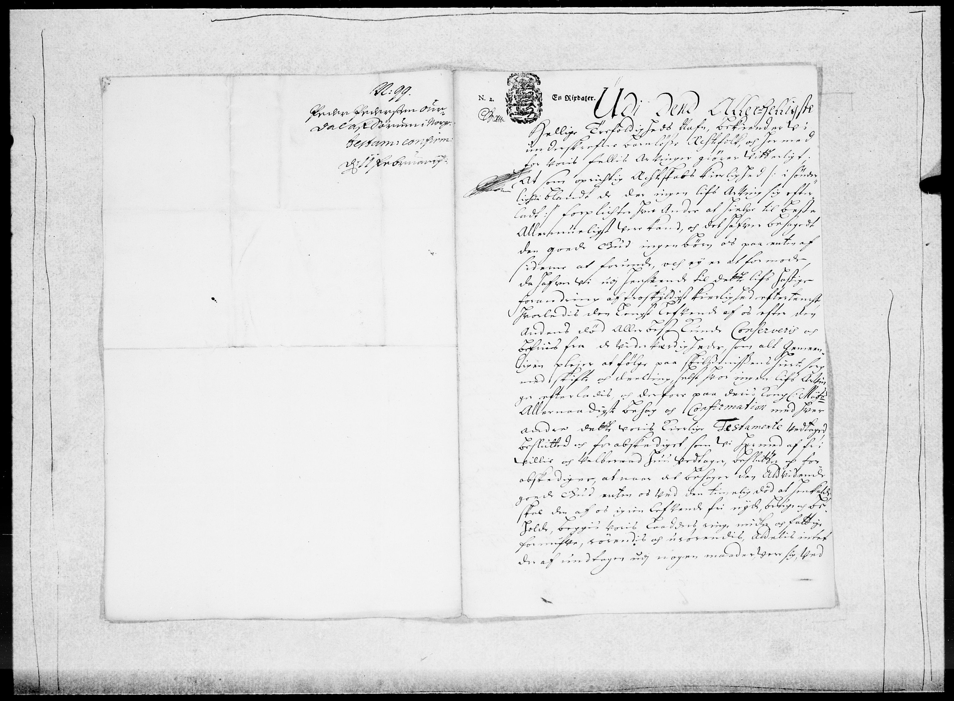 Danske Kanselli 1572-1799, AV/RA-EA-3023/F/Fc/Fcc/Fcca/L0048: Norske innlegg 1572-1799, 1697-1699, p. 348