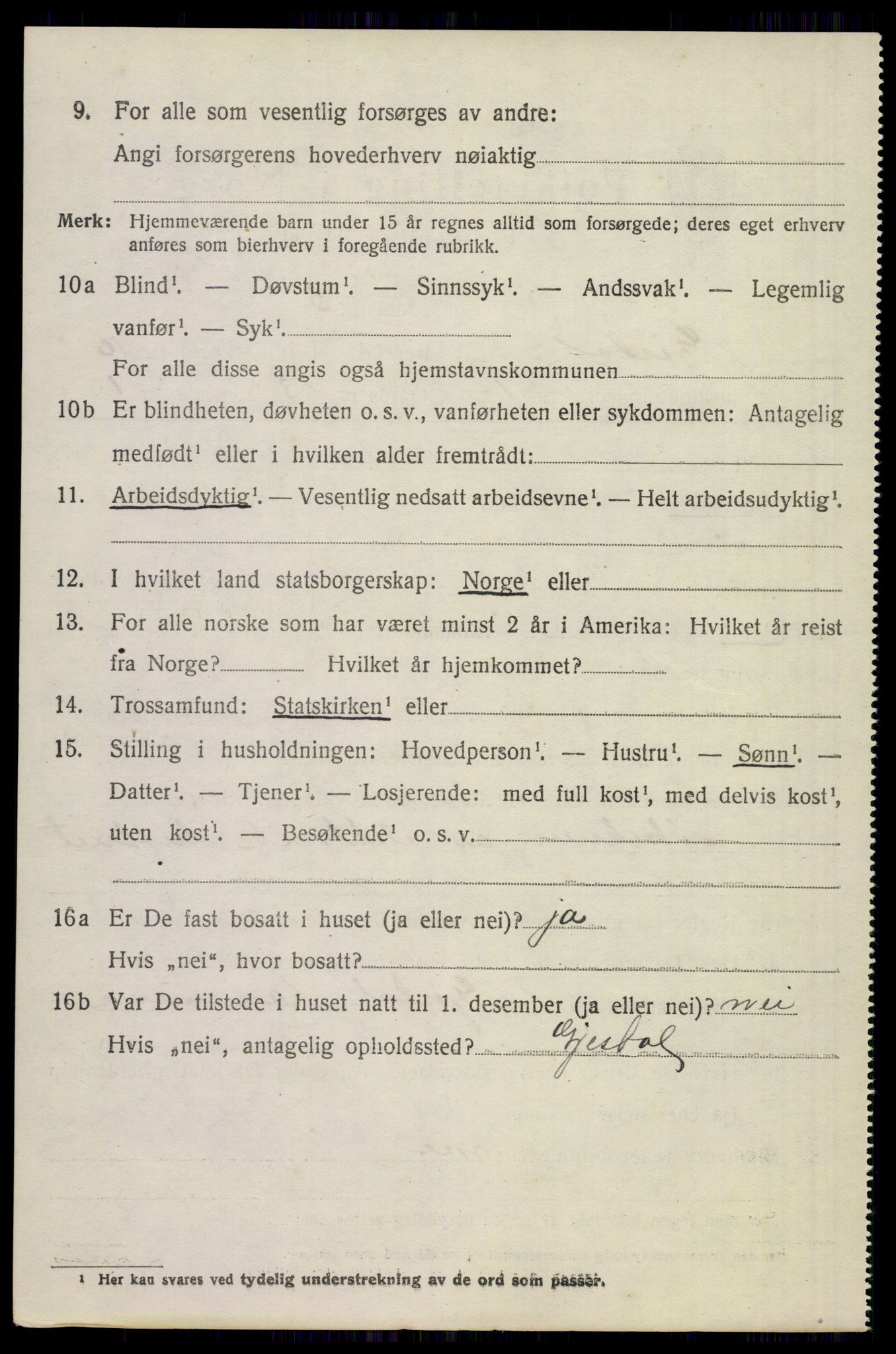 SAST, 1920 census for Gjesdal, 1920, p. 4575