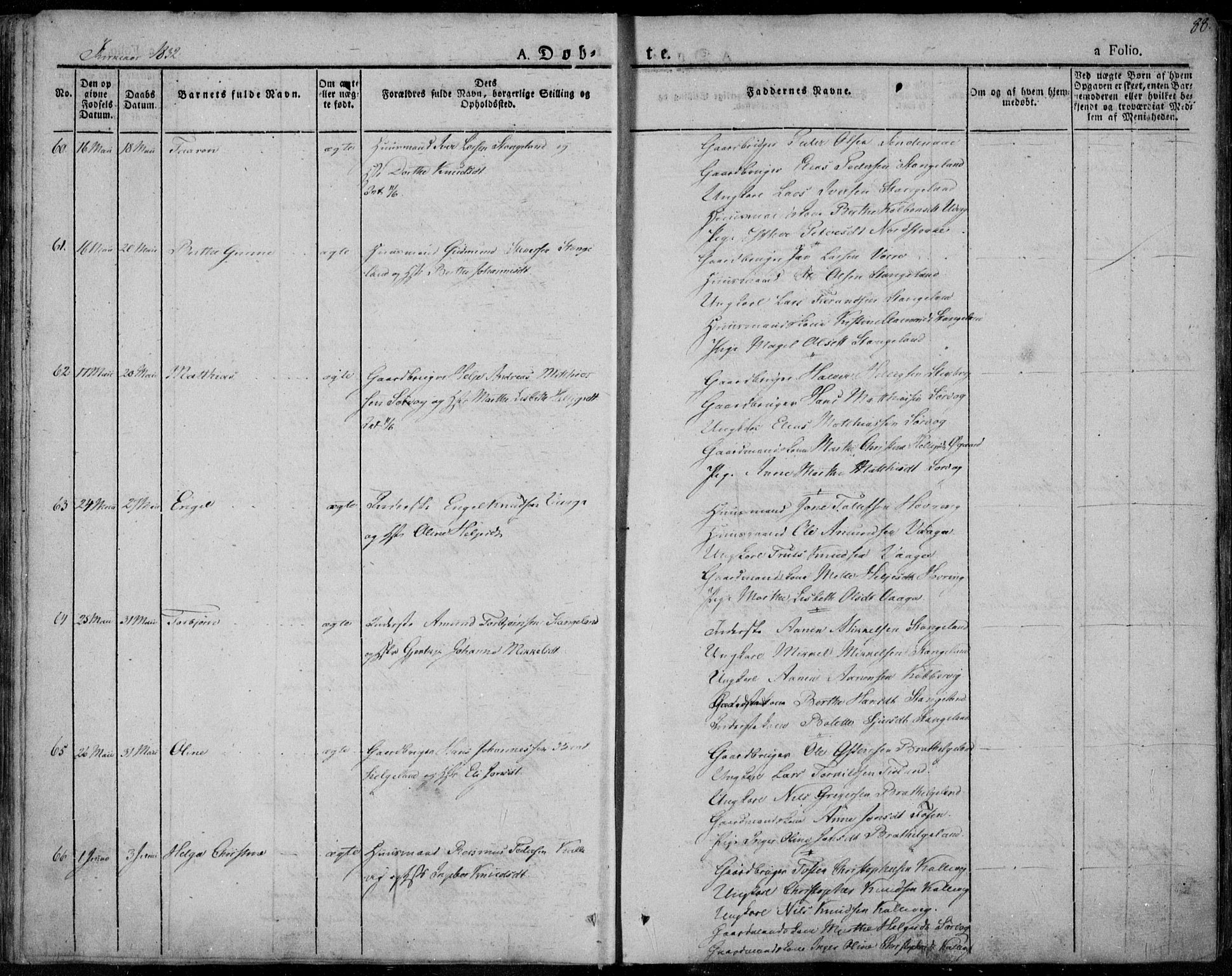 Avaldsnes sokneprestkontor, SAST/A -101851/H/Ha/Haa/L0005: Parish register (official) no. A 5.1, 1825-1841, p. 88