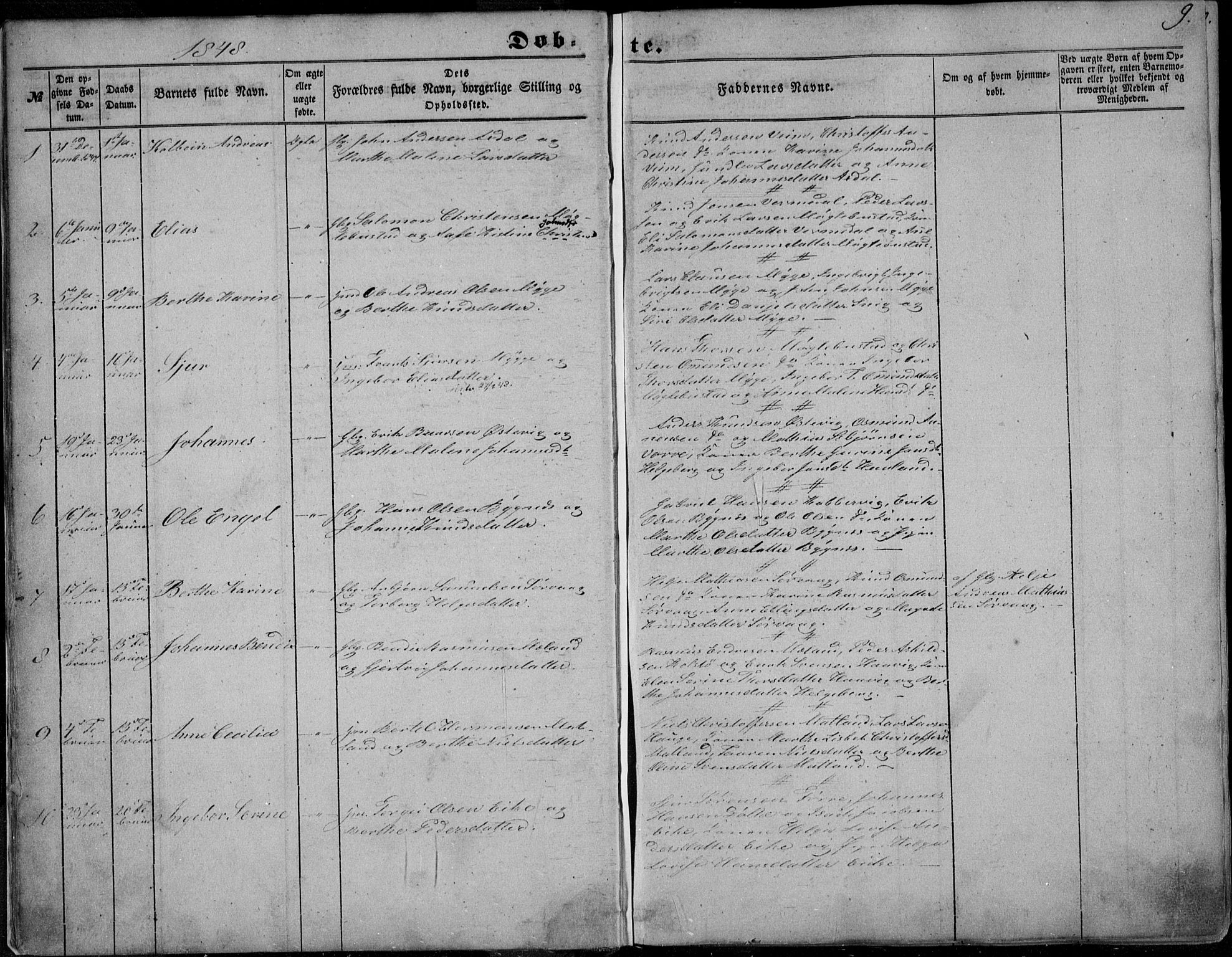 Avaldsnes sokneprestkontor, SAST/A -101851/H/Ha/Haa/L0008: Parish register (official) no. A 8, 1847-1857, p. 9