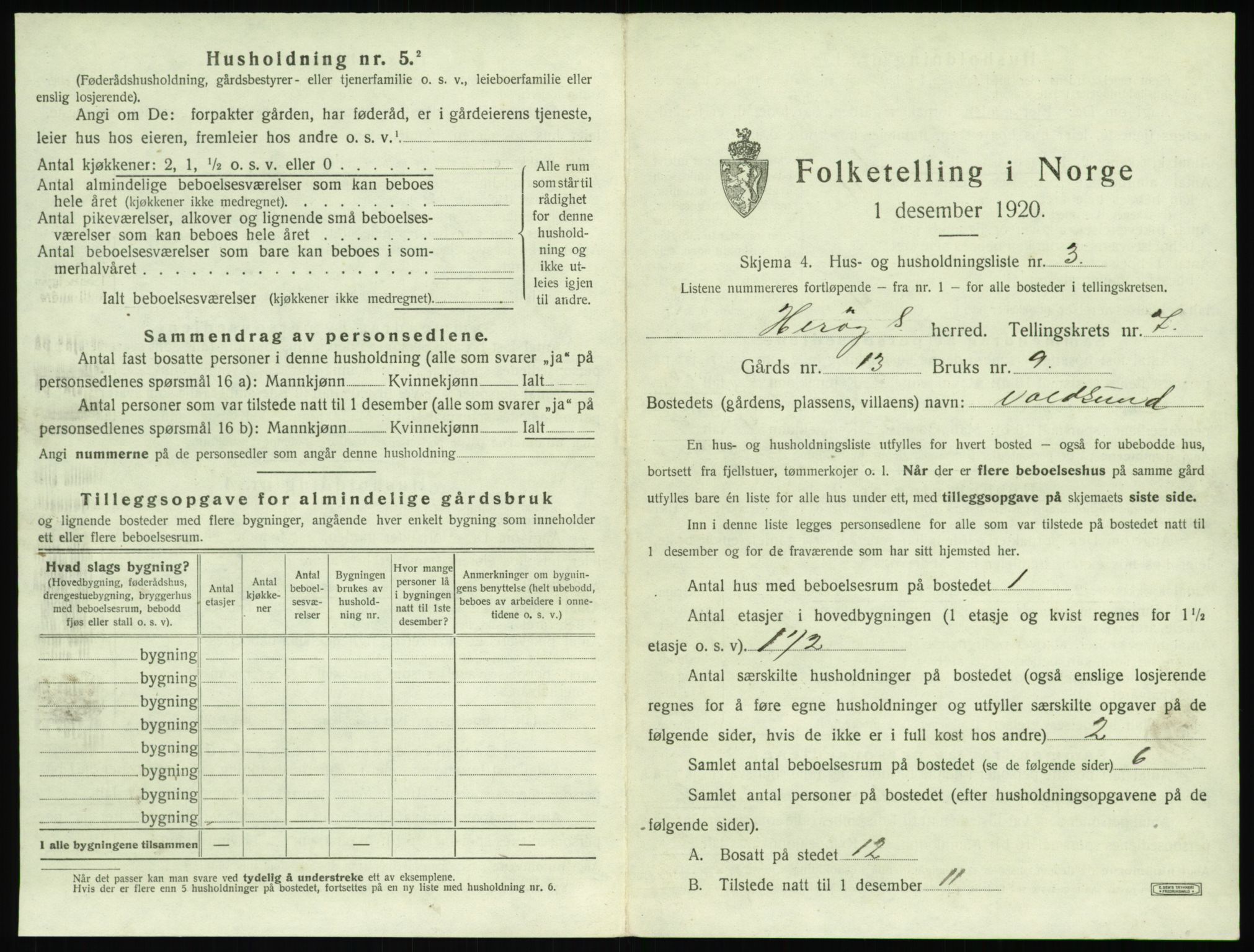 SAT, 1920 census for Herøy (MR), 1920, p. 477