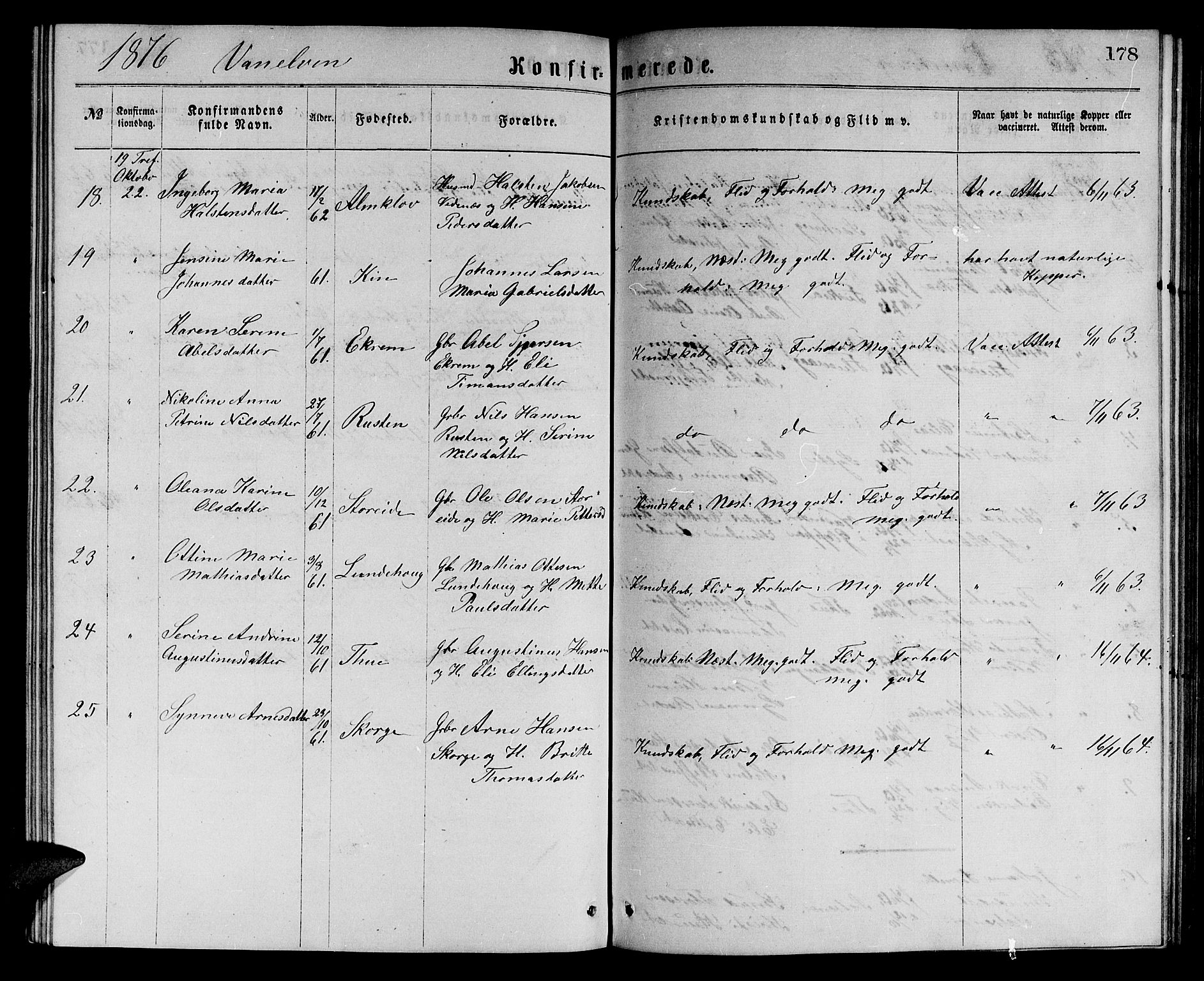 Ministerialprotokoller, klokkerbøker og fødselsregistre - Møre og Romsdal, AV/SAT-A-1454/501/L0016: Parish register (copy) no. 501C02, 1868-1884, p. 178