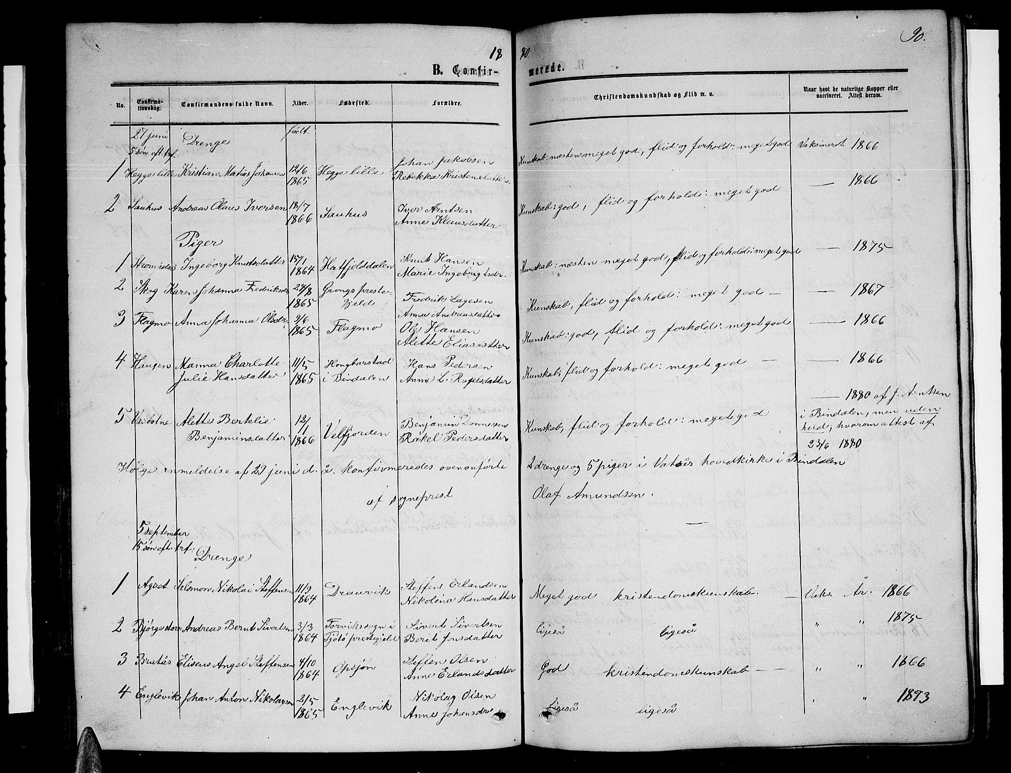 Ministerialprotokoller, klokkerbøker og fødselsregistre - Nordland, SAT/A-1459/814/L0229: Parish register (copy) no. 814C02, 1859-1883, p. 90