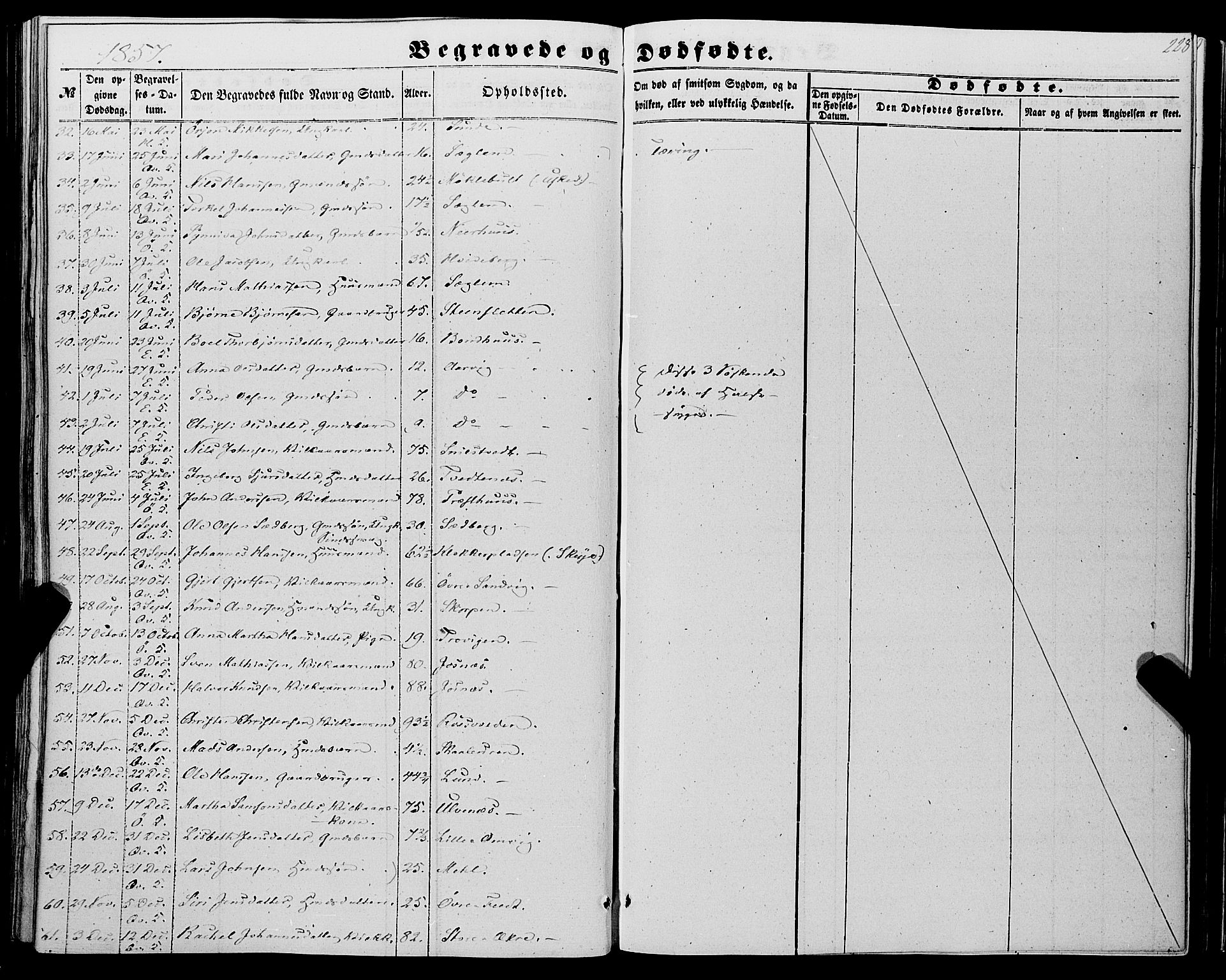 Kvinnherad sokneprestembete, AV/SAB-A-76401/H/Haa: Parish register (official) no. A 8, 1854-1872, p. 228