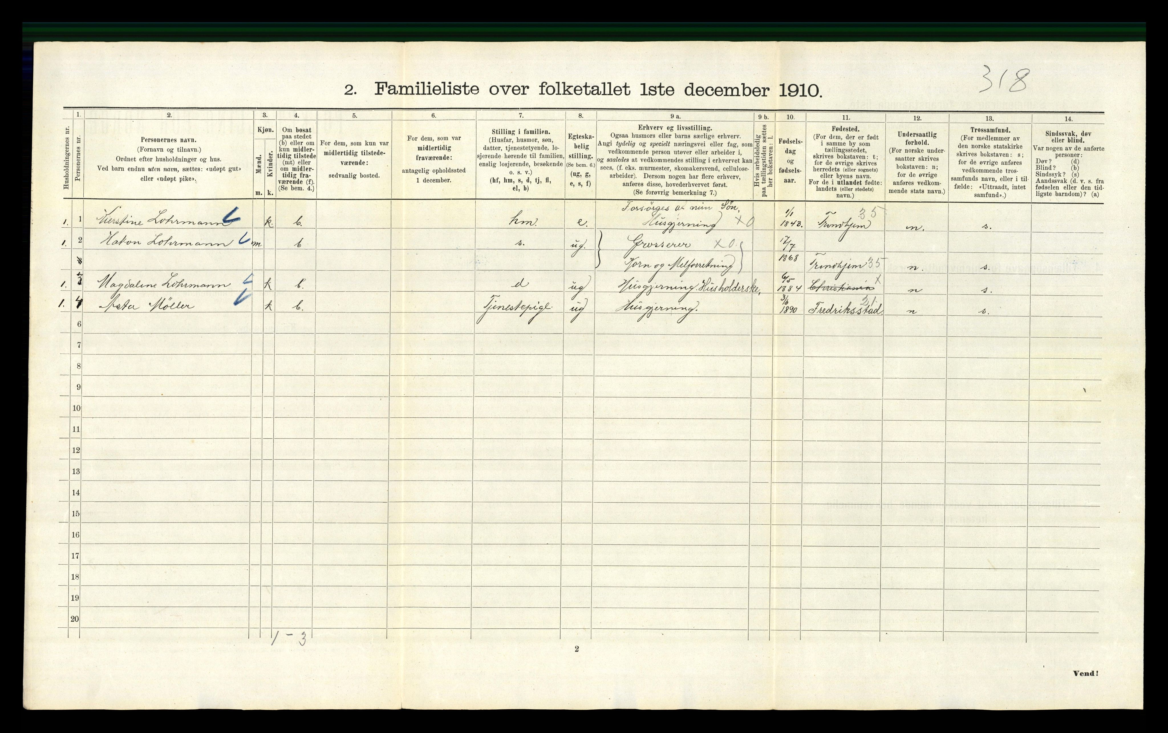 RA, 1910 census for Kristiania, 1910, p. 4474