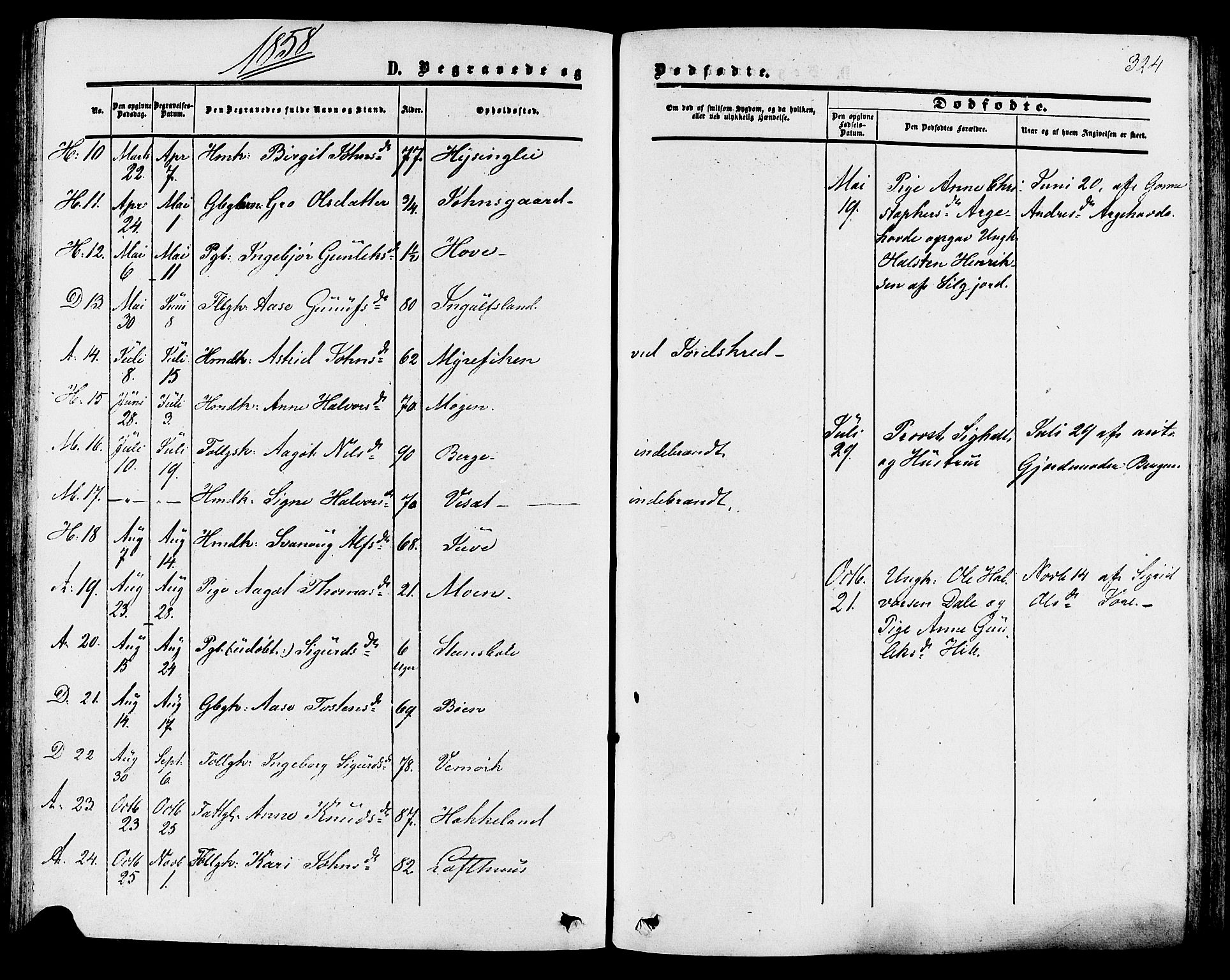 Tinn kirkebøker, AV/SAKO-A-308/F/Fa/L0006: Parish register (official) no. I 6, 1857-1878, p. 324