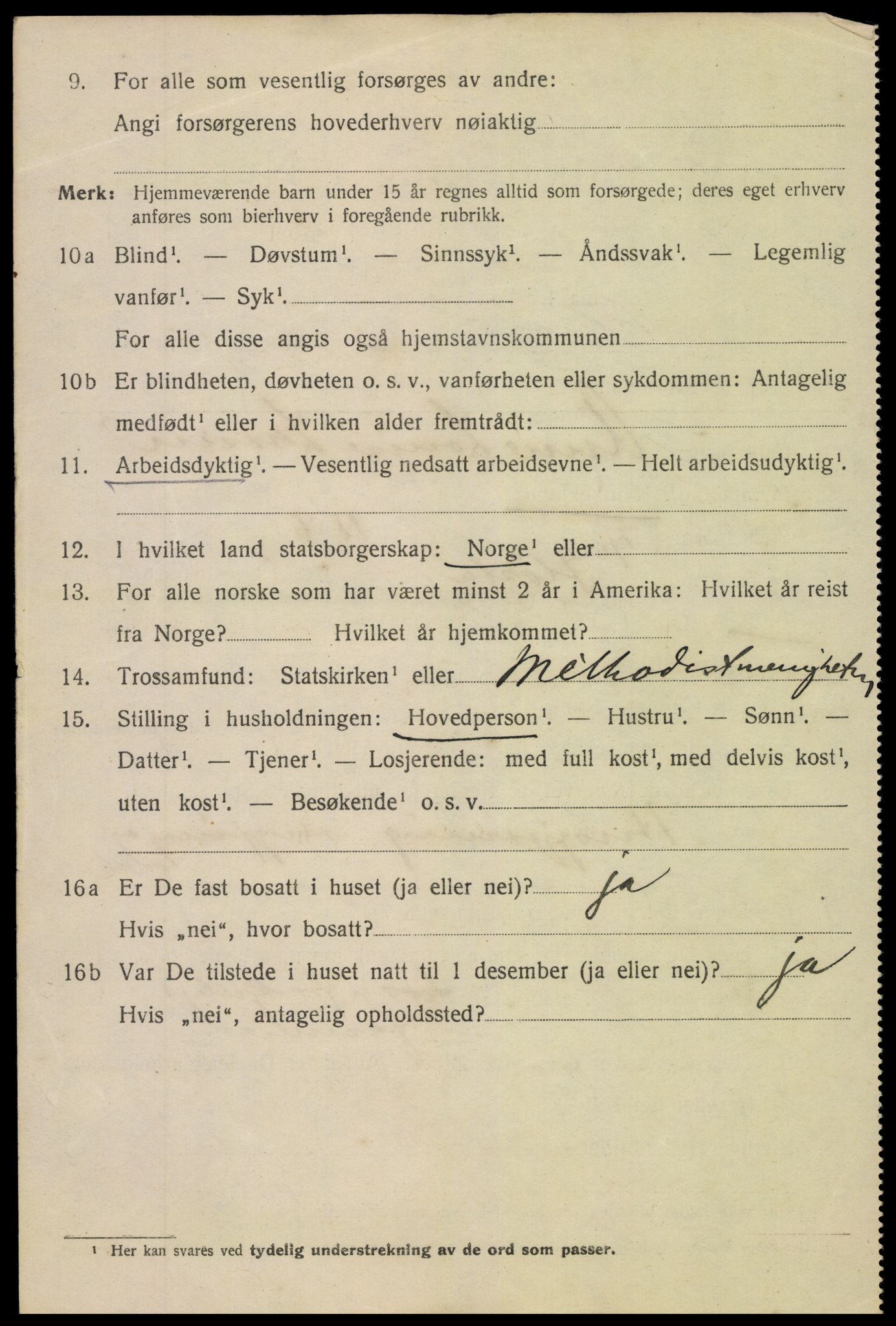 SAK, 1920 census for Arendal, 1920, p. 10785