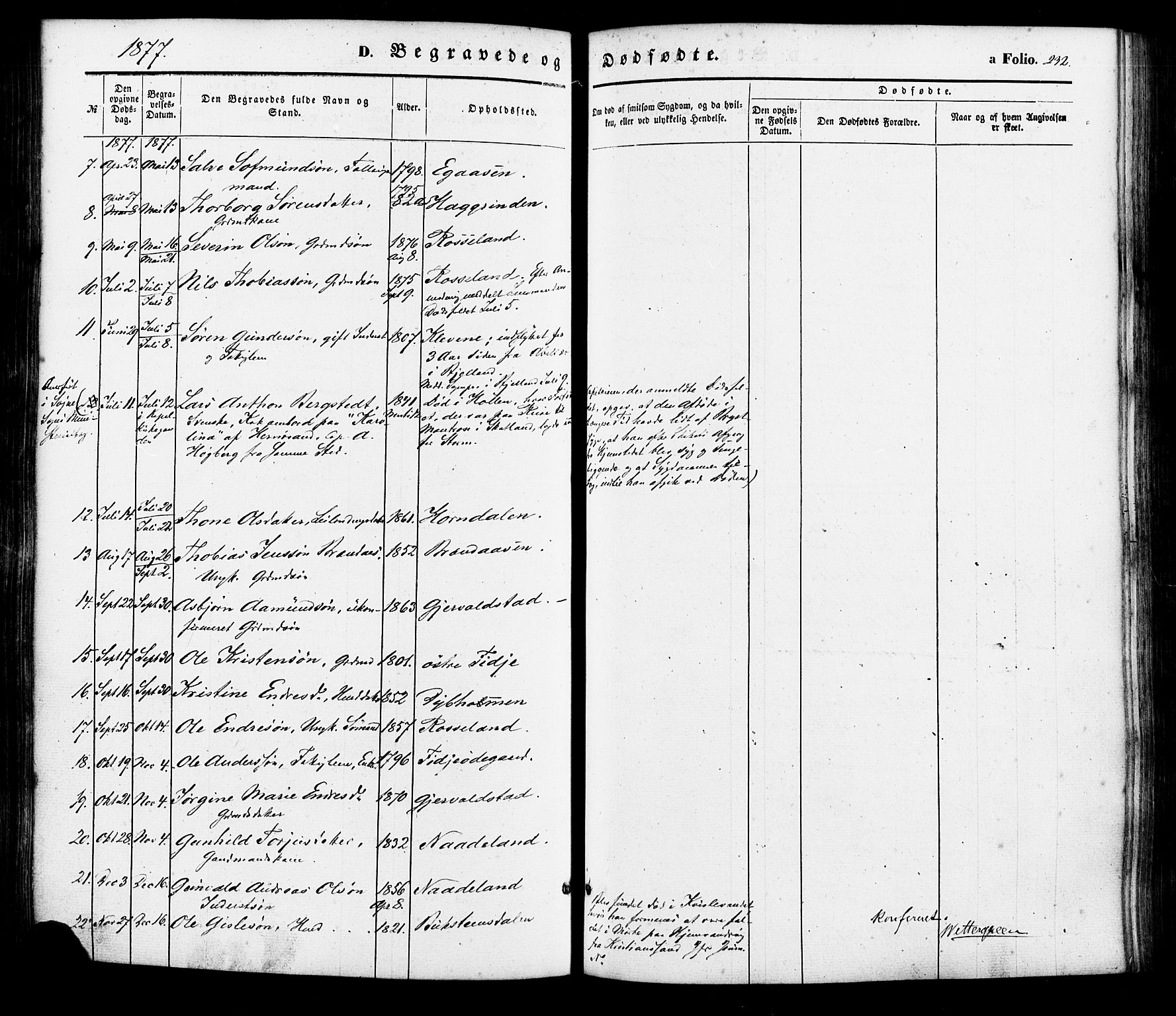 Søgne sokneprestkontor, AV/SAK-1111-0037/F/Fa/Faa/L0002: Parish register (official) no. A 2, 1854-1882, p. 232