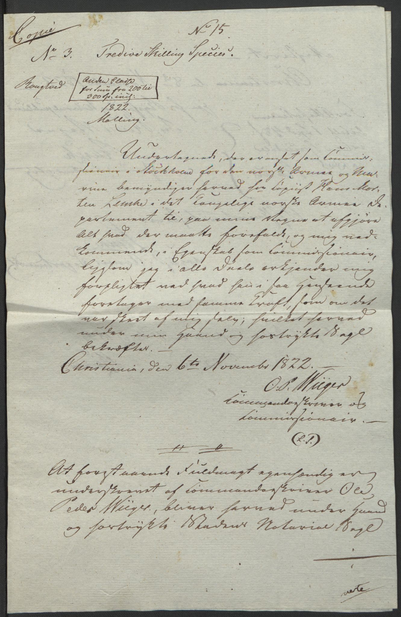 Forsvaret, Generalauditøren, AV/RA-RAFA-1772/F/Fj/Fjb/L0005: Skifter 1818 - 1823, 1818-1823, p. 192