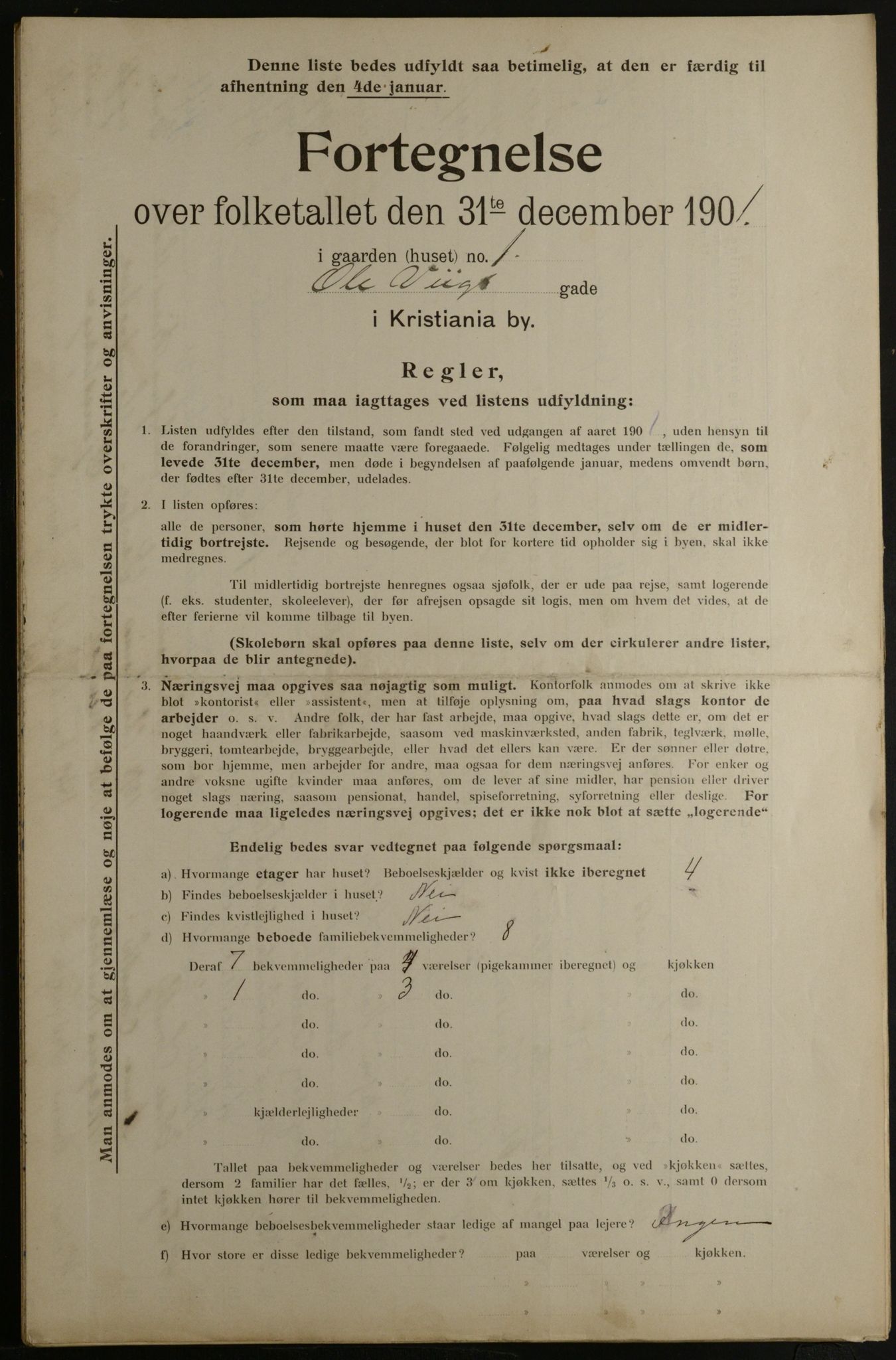 OBA, Municipal Census 1901 for Kristiania, 1901, p. 11552