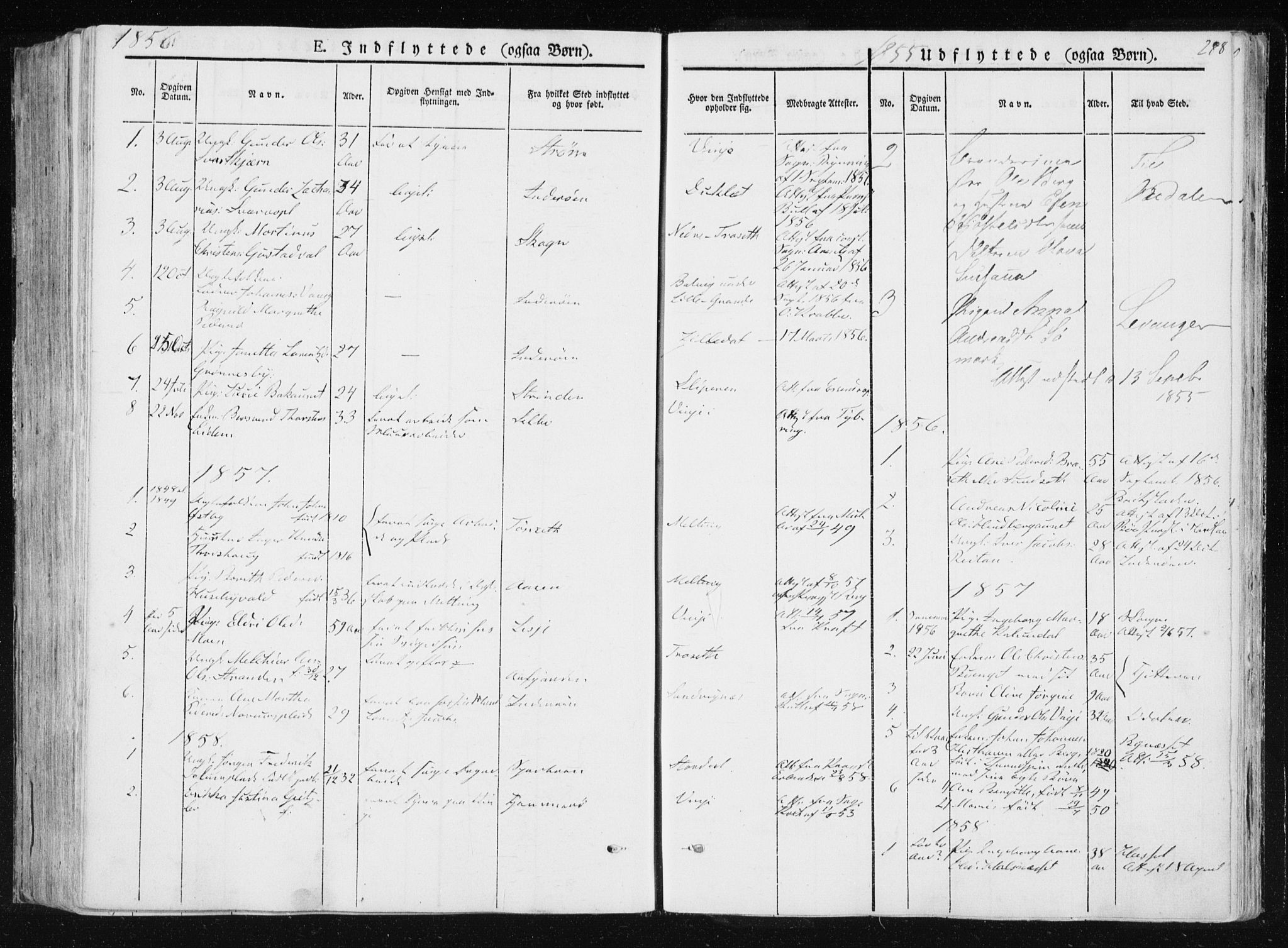 Ministerialprotokoller, klokkerbøker og fødselsregistre - Nord-Trøndelag, SAT/A-1458/733/L0323: Parish register (official) no. 733A02, 1843-1870, p. 288