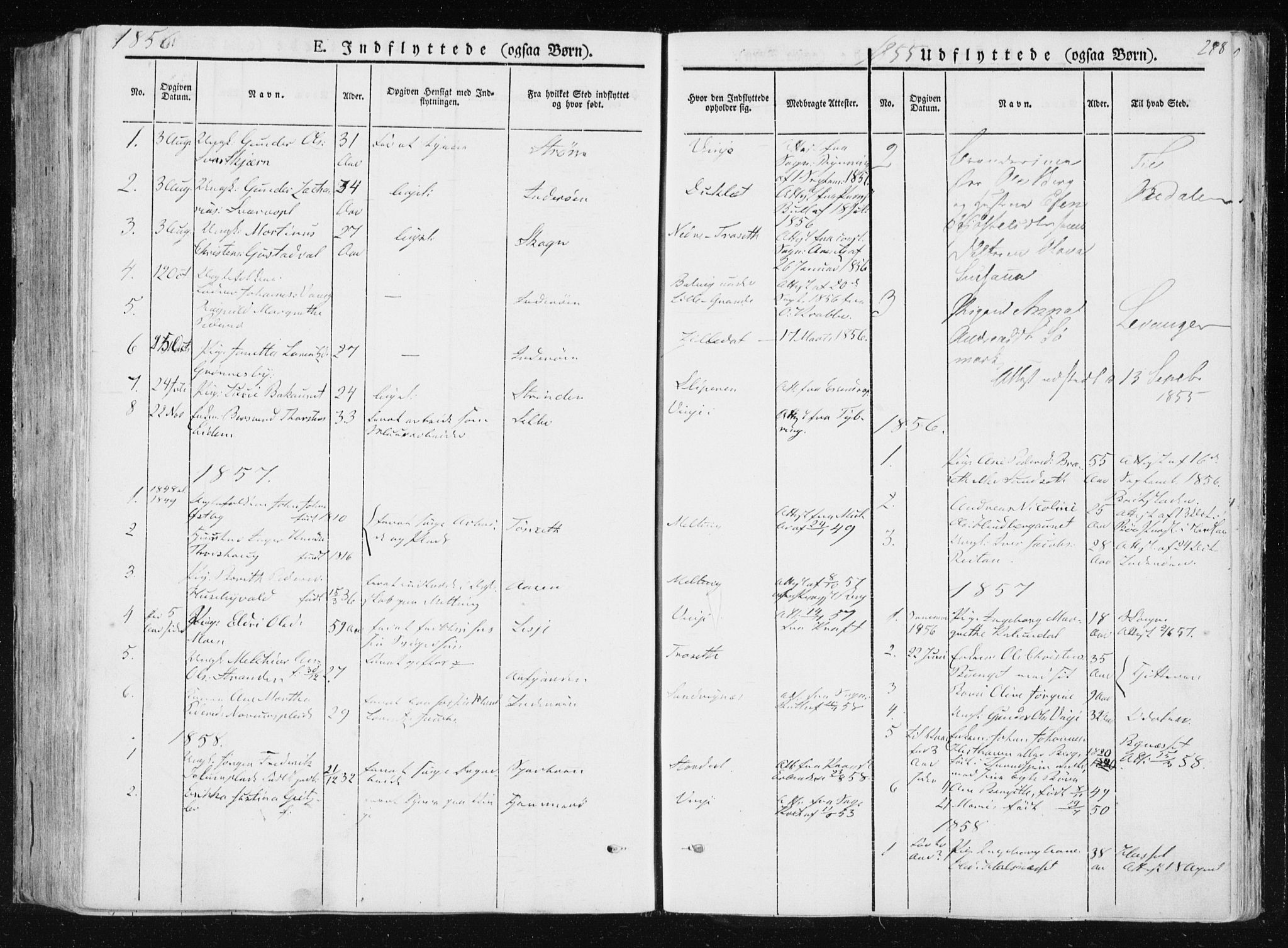 Ministerialprotokoller, klokkerbøker og fødselsregistre - Nord-Trøndelag, AV/SAT-A-1458/733/L0323: Parish register (official) no. 733A02, 1843-1870, p. 288