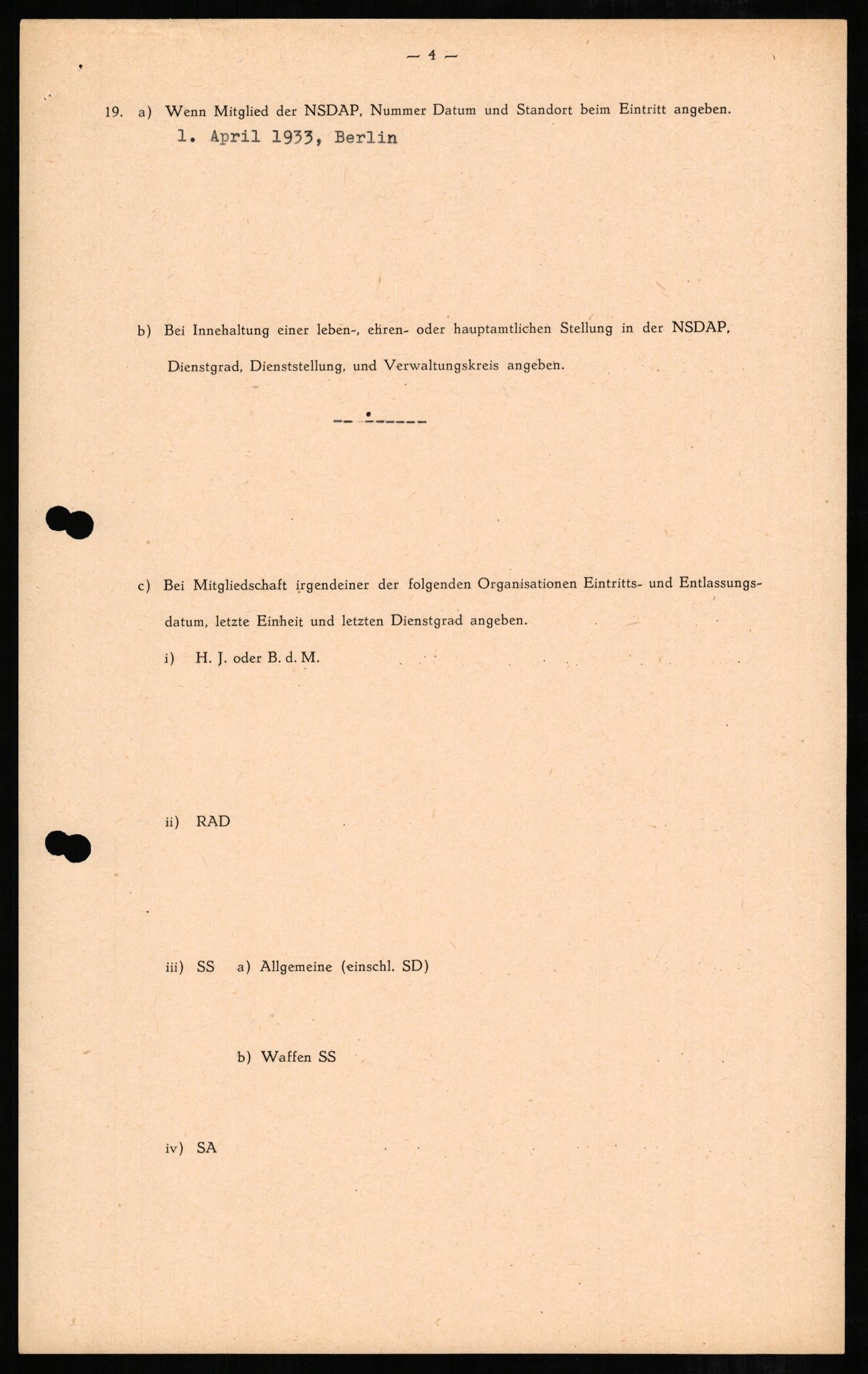 Forsvaret, Forsvarets overkommando II, AV/RA-RAFA-3915/D/Db/L0005: CI Questionaires. Tyske okkupasjonsstyrker i Norge. Tyskere., 1945-1946, p. 170