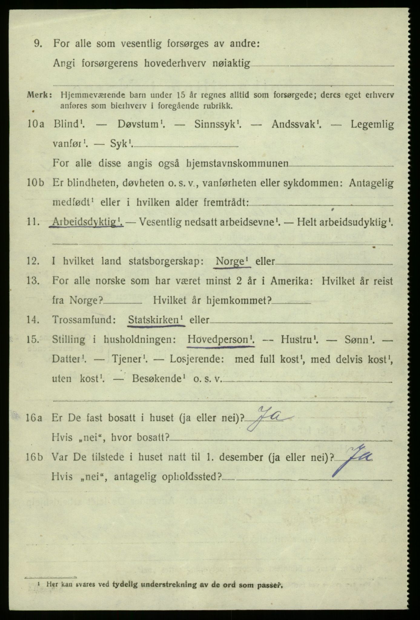 SAB, 1920 census for Modalen, 1920, p. 323