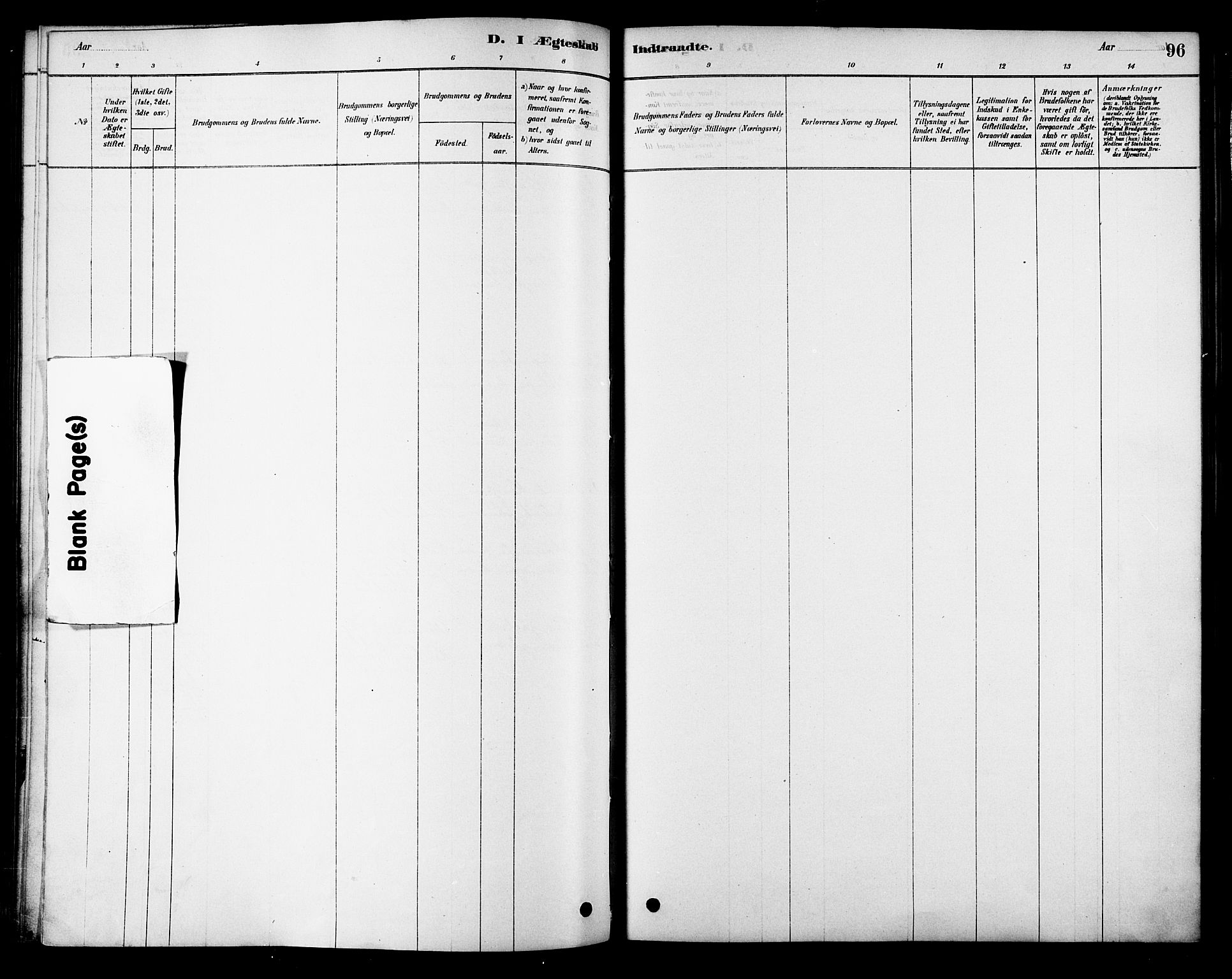 Ministerialprotokoller, klokkerbøker og fødselsregistre - Nordland, AV/SAT-A-1459/886/L1219: Parish register (official) no. 886A01, 1878-1892, p. 96