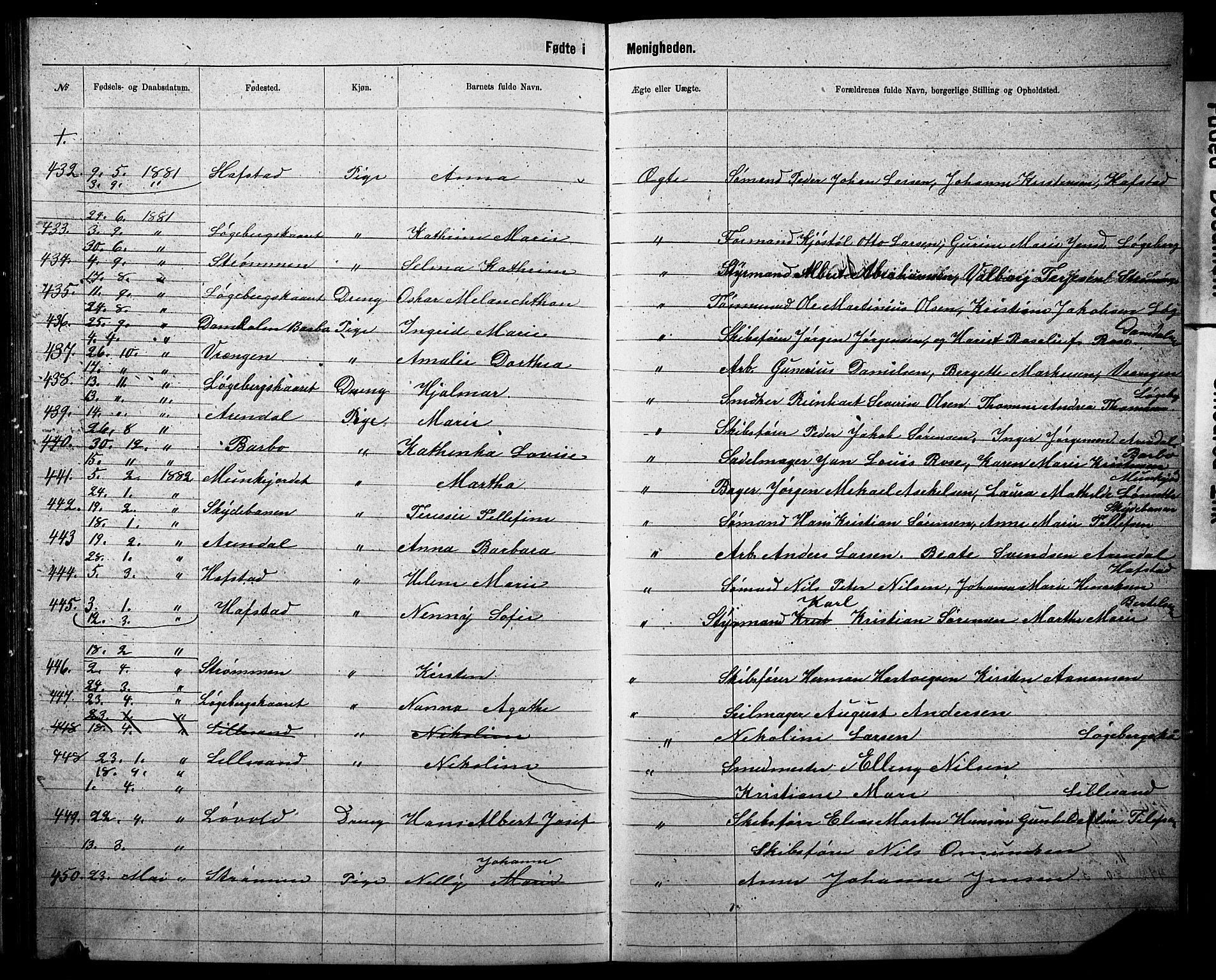 Metodistmenigheten, Arendal, SAK/1292-0011/F/Fa/L0002: Dissenter register no. F-3, 1867-1884