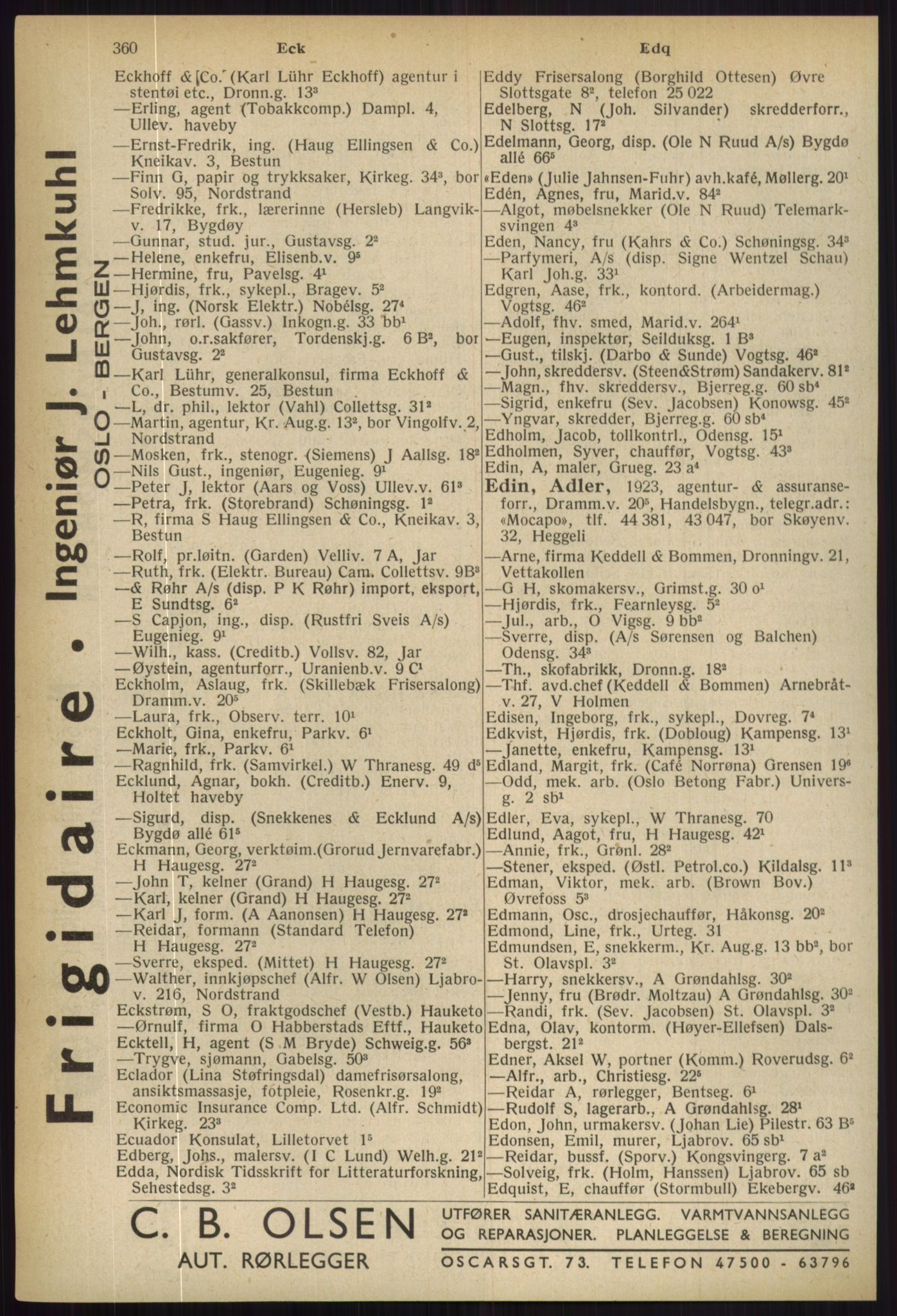 Kristiania/Oslo adressebok, PUBL/-, 1936, p. 360