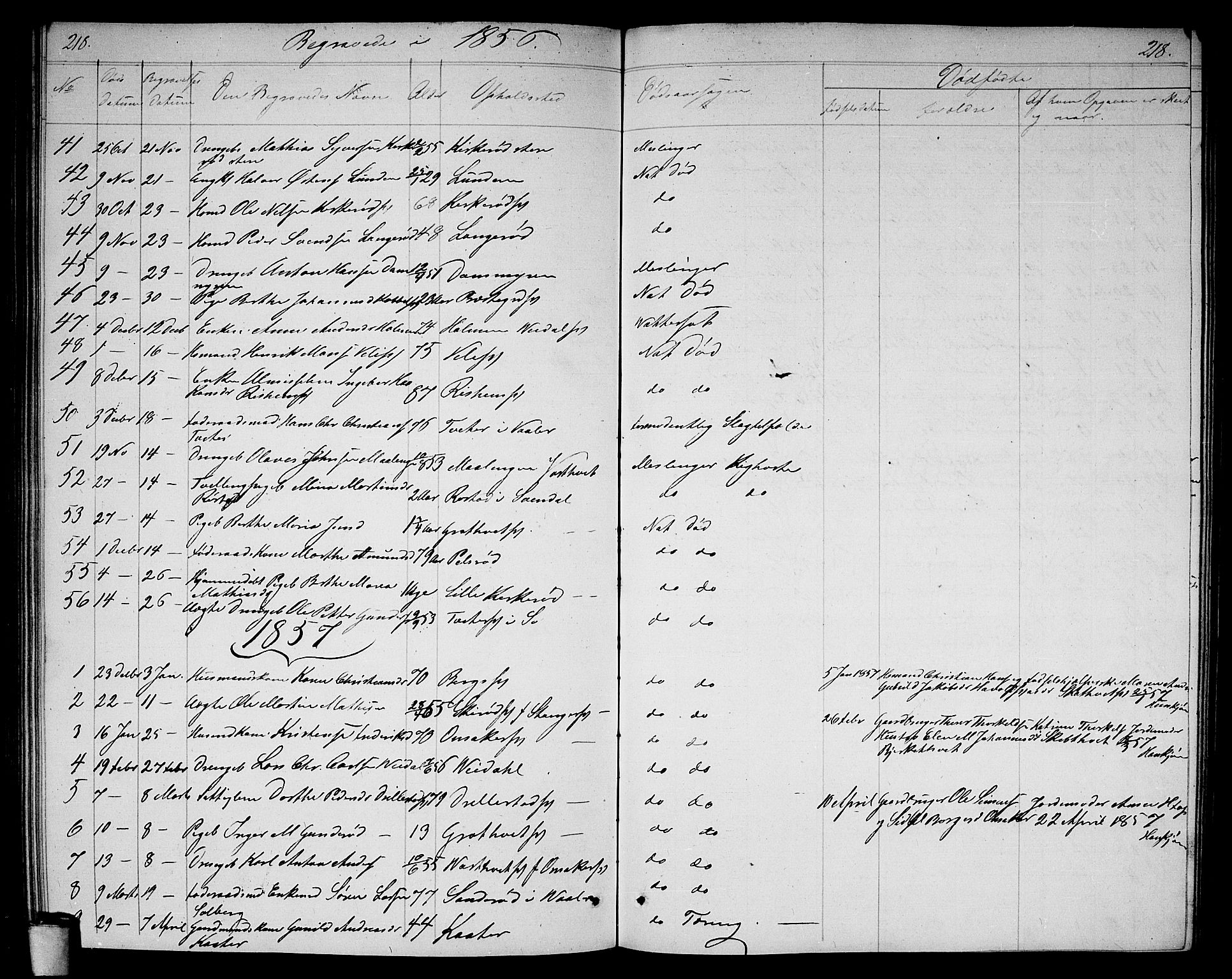 Våler prestekontor Kirkebøker, AV/SAO-A-11083/G/Ga/L0002: Parish register (copy) no. I 2, 1839-1860, p. 218