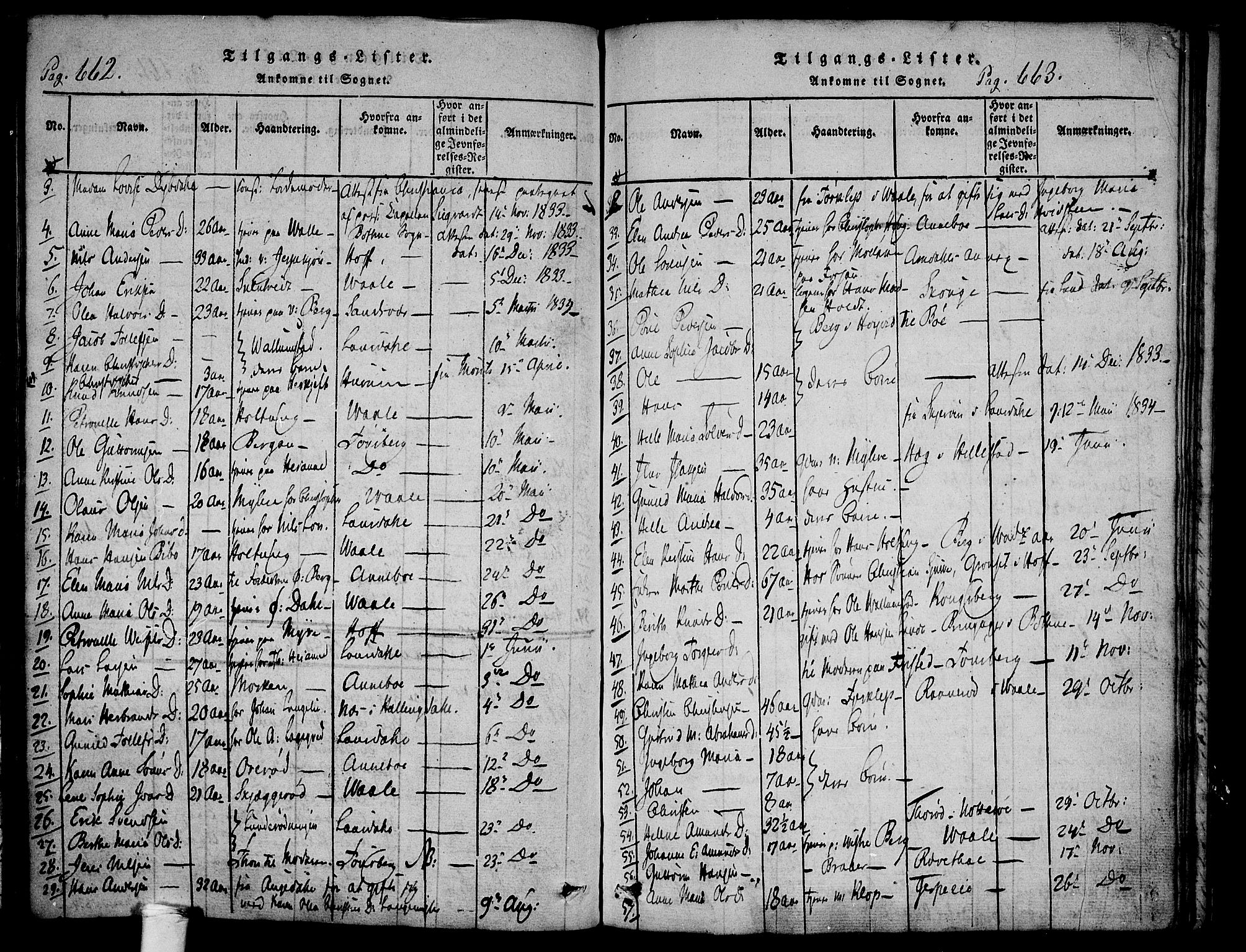 Ramnes kirkebøker, SAKO/A-314/F/Fa/L0004: Parish register (official) no. I 4, 1813-1840, p. 662-663