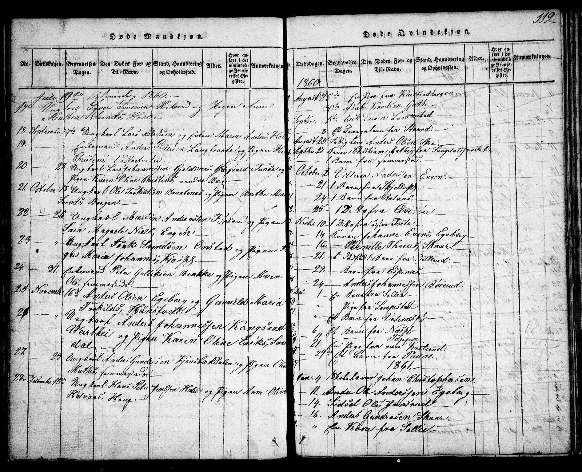 Skiptvet prestekontor Kirkebøker, AV/SAO-A-20009/G/Ga/L0001: Parish register (copy) no. 1, 1815-1838, p. 119