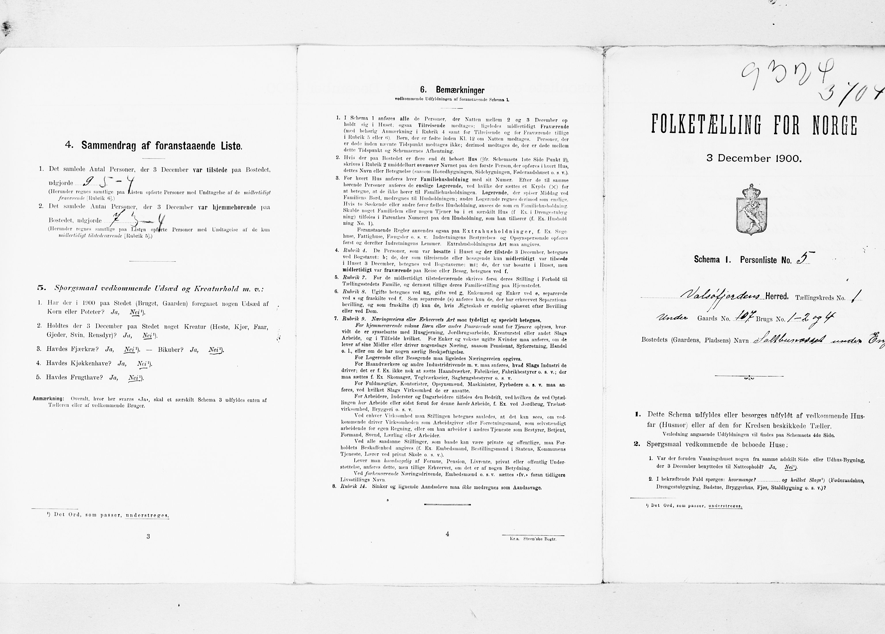 SAT, 1900 census for Valsøyfjord, 1900, p. 8