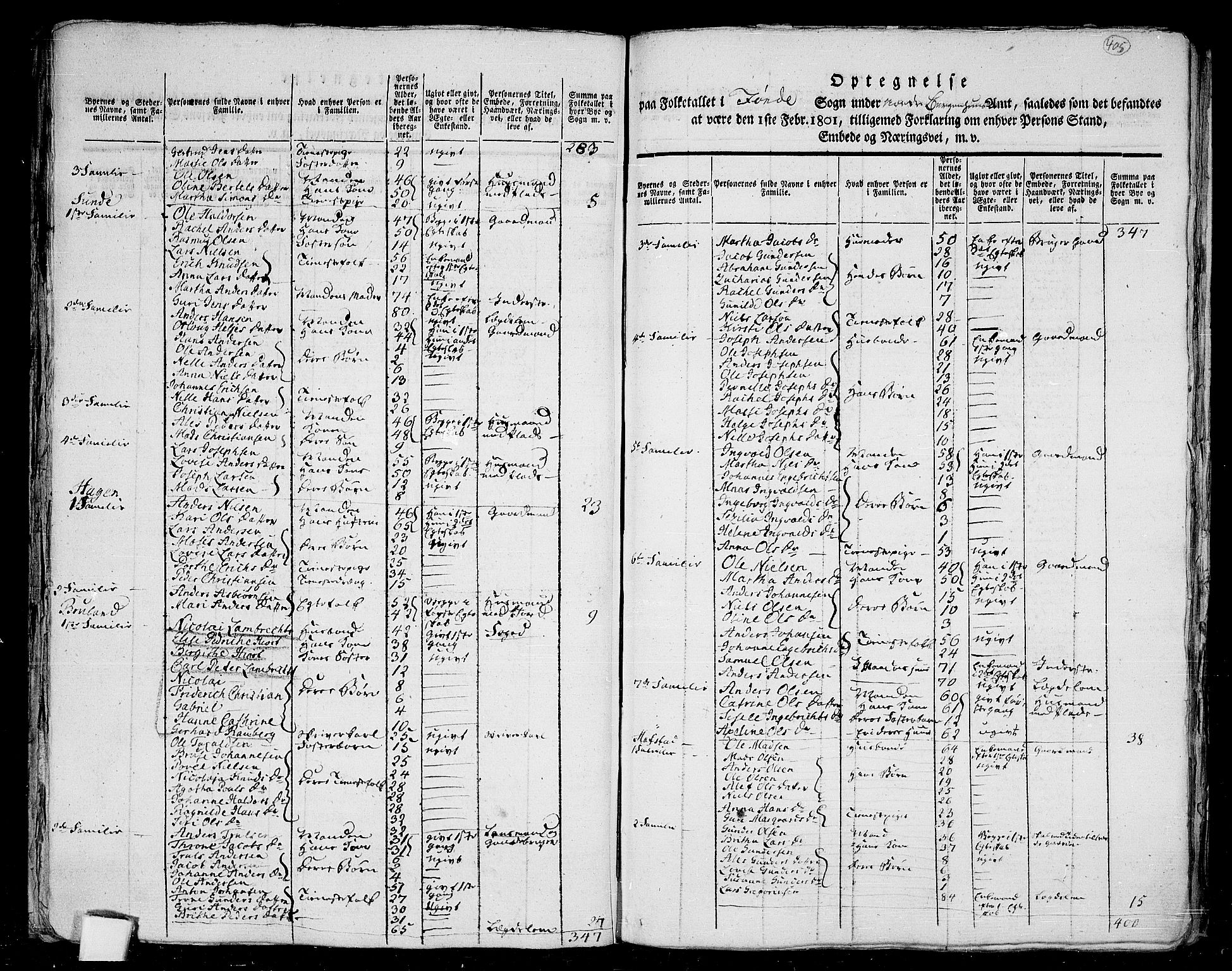 RA, 1801 census for 1432P Førde, 1801, p. 404b-405a