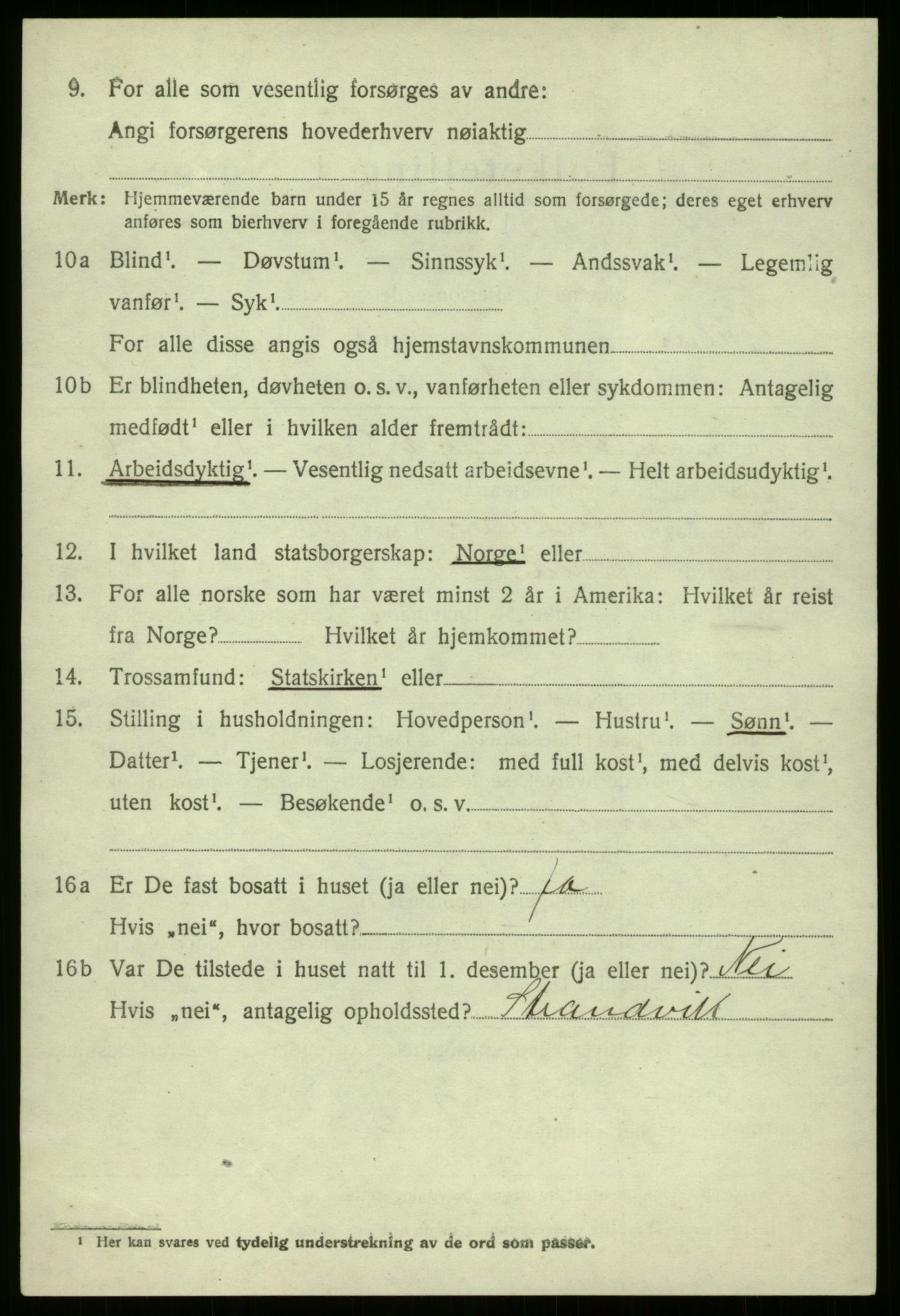 SAB, 1920 census for Gulen, 1920, p. 3506