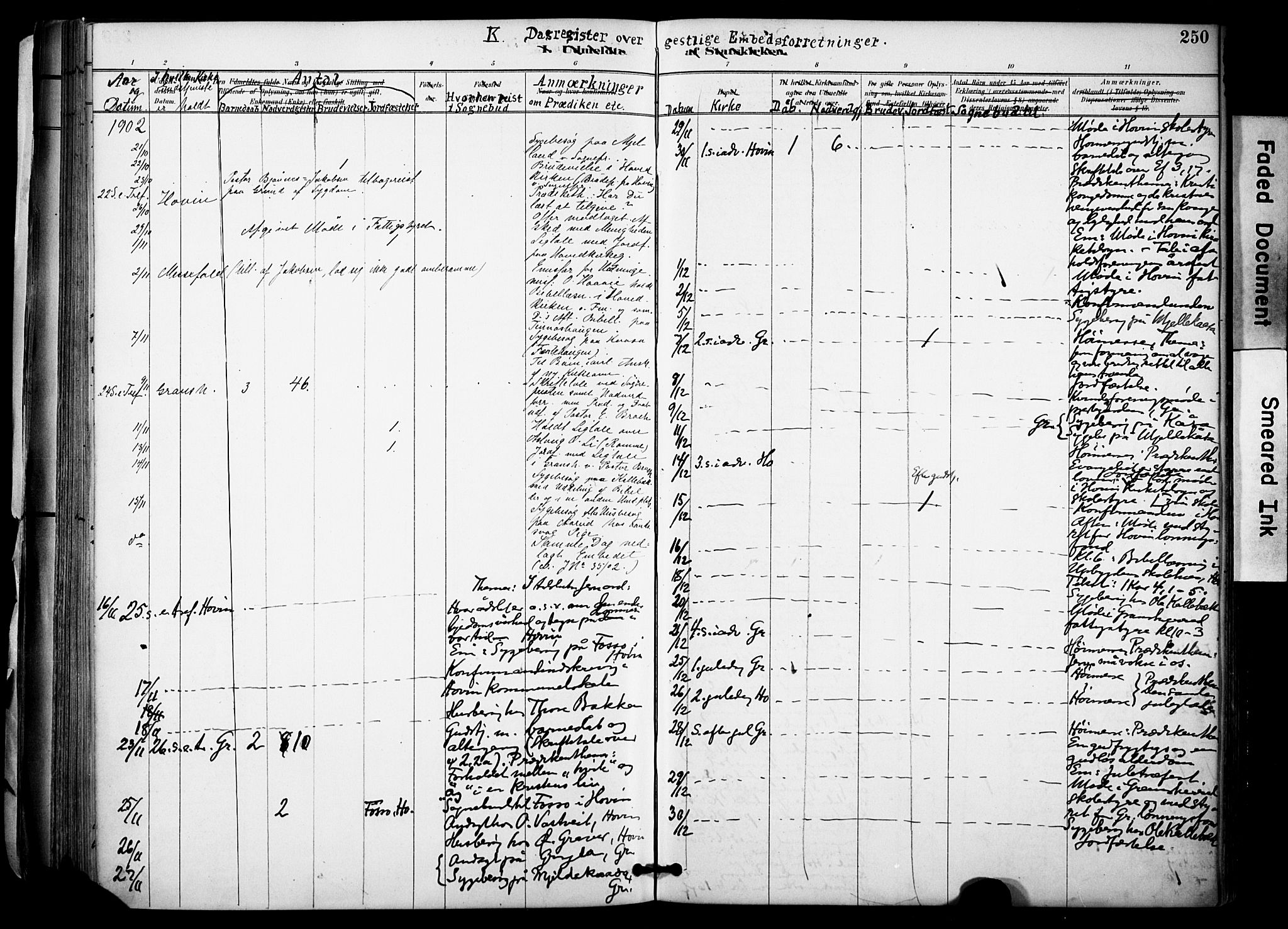 Gransherad kirkebøker, SAKO/A-267/F/Fa/L0005: Parish register (official) no. I 5, 1887-1916, p. 250