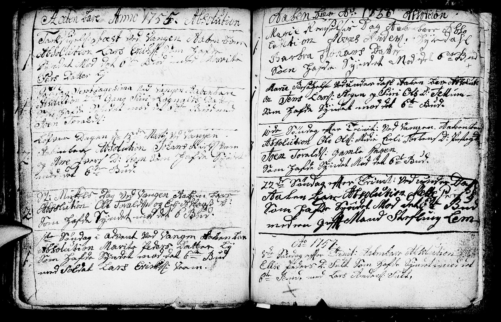 Aurland sokneprestembete, SAB/A-99937/H/Ha/Haa/L0003: Parish register (official) no. A 3, 1735-1761, p. 206
