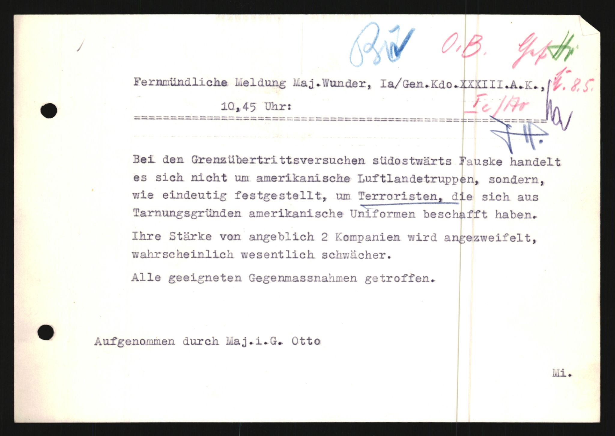 Forsvarets Overkommando. 2 kontor. Arkiv 11.4. Spredte tyske arkivsaker, AV/RA-RAFA-7031/D/Dar/Dara/L0021: Nachrichten des OKW, 1943-1945, p. 424