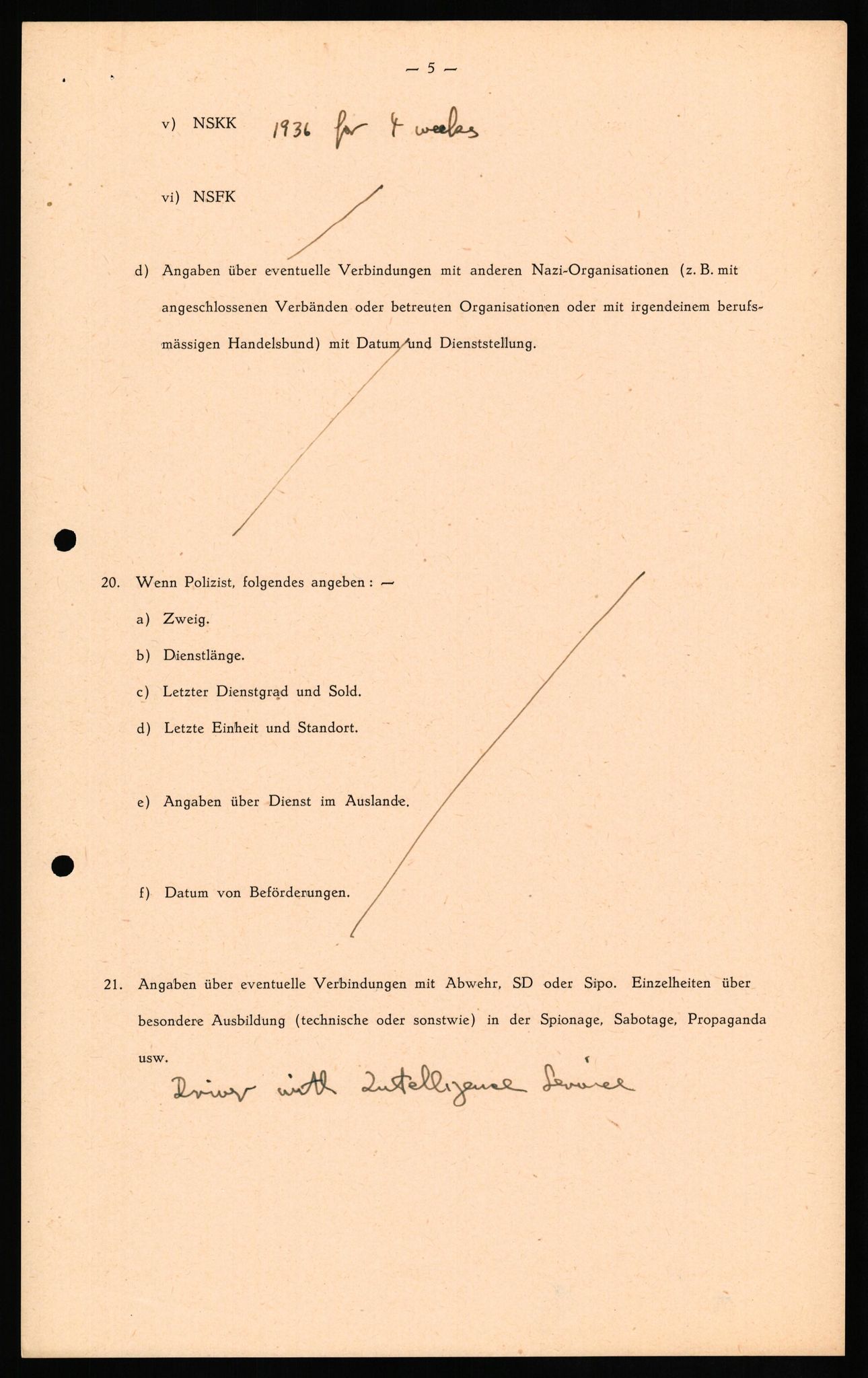 Forsvaret, Forsvarets overkommando II, AV/RA-RAFA-3915/D/Db/L0027: CI Questionaires. Tyske okkupasjonsstyrker i Norge. Tyskere., 1945-1946, p. 354