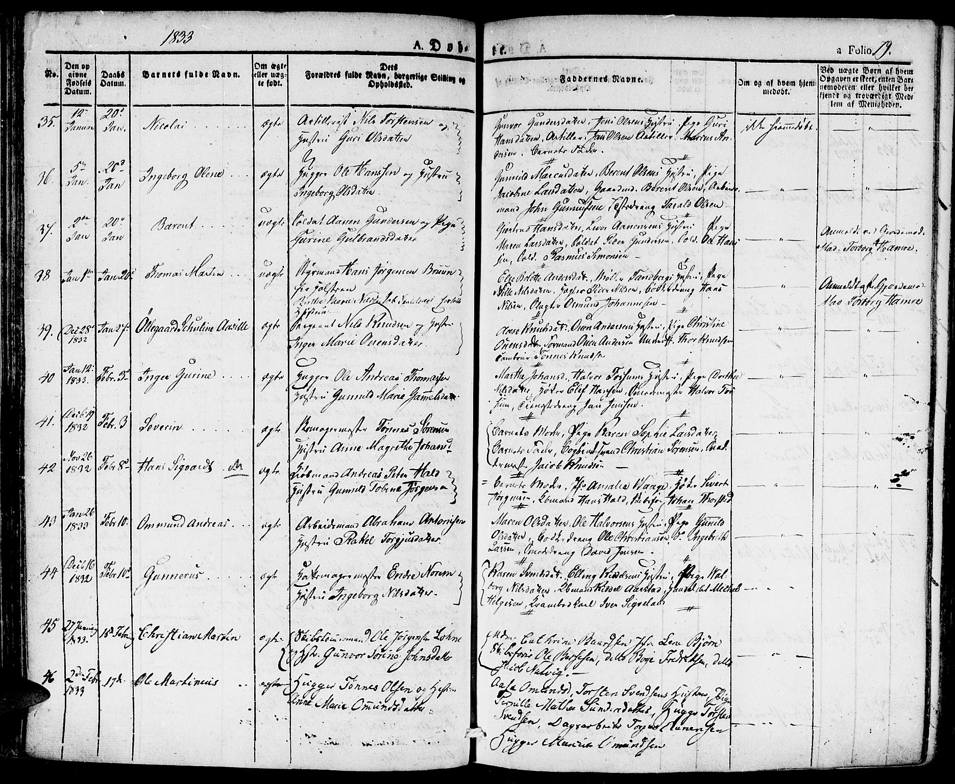 Kristiansand domprosti, AV/SAK-1112-0006/F/Fa/L0011: Parish register (official) no. A 11, 1827-1841, p. 79