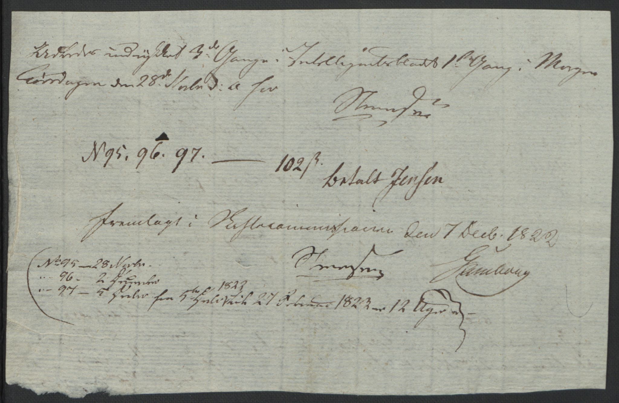 Forsvaret, Generalauditøren, AV/RA-RAFA-1772/F/Fj/Fjb/L0005: Skifter 1818 - 1823, 1818-1823, p. 201