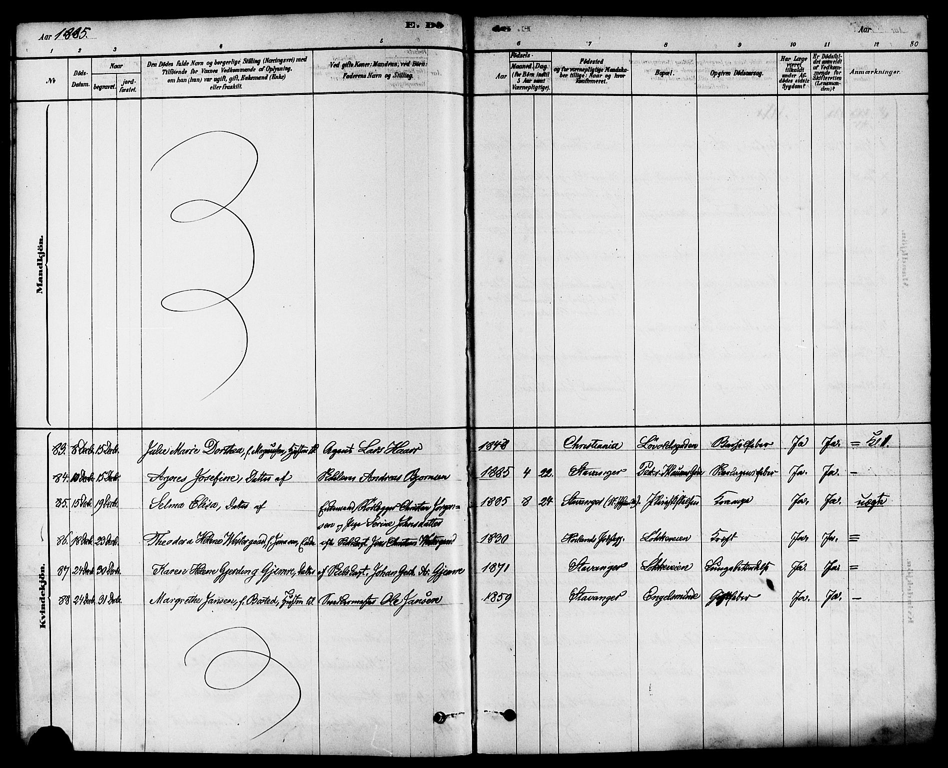 Domkirken sokneprestkontor, AV/SAST-A-101812/001/30/30BA/L0027: Parish register (official) no. A 26, 1878-1896, p. 80