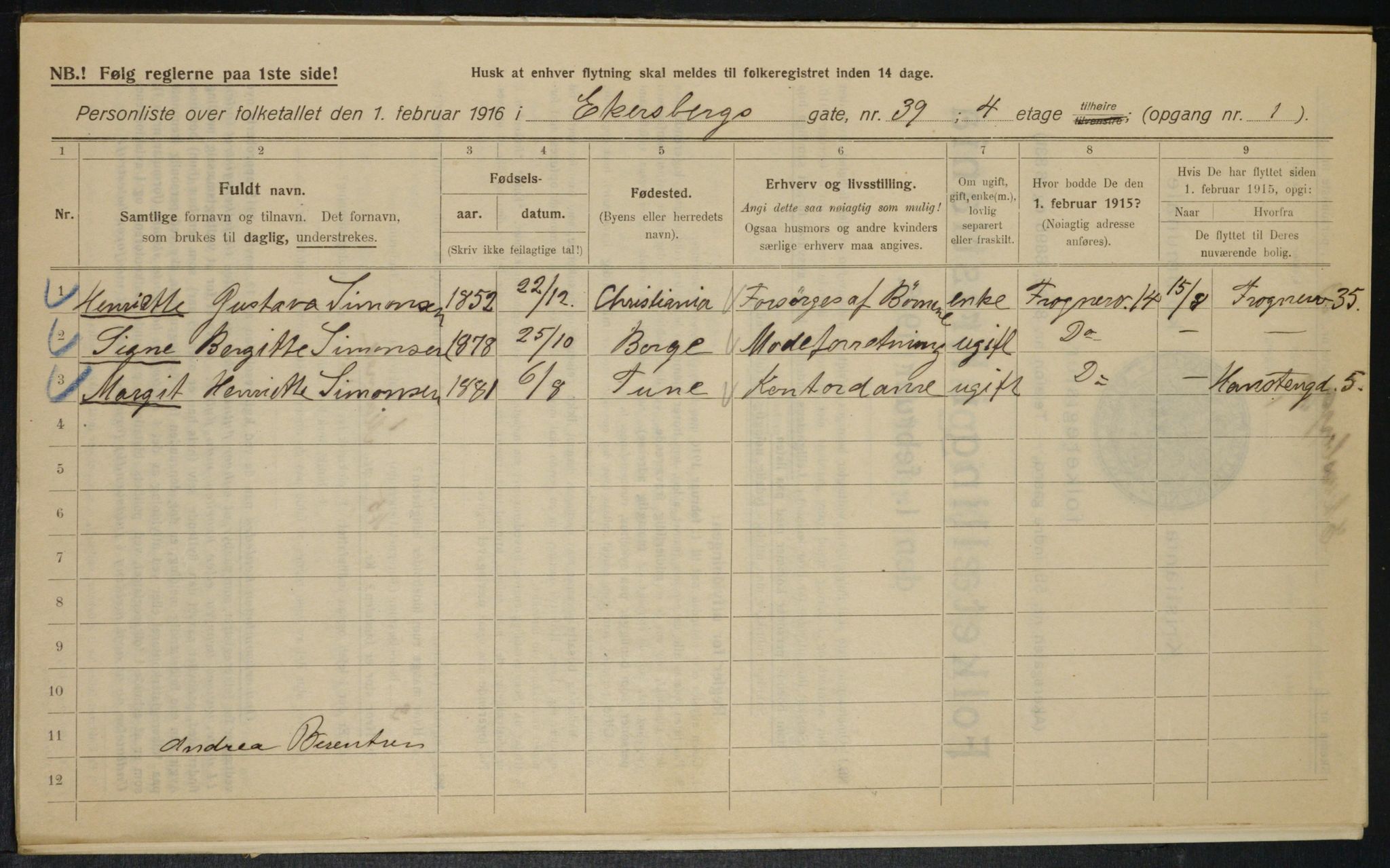 OBA, Municipal Census 1916 for Kristiania, 1916, p. 18767