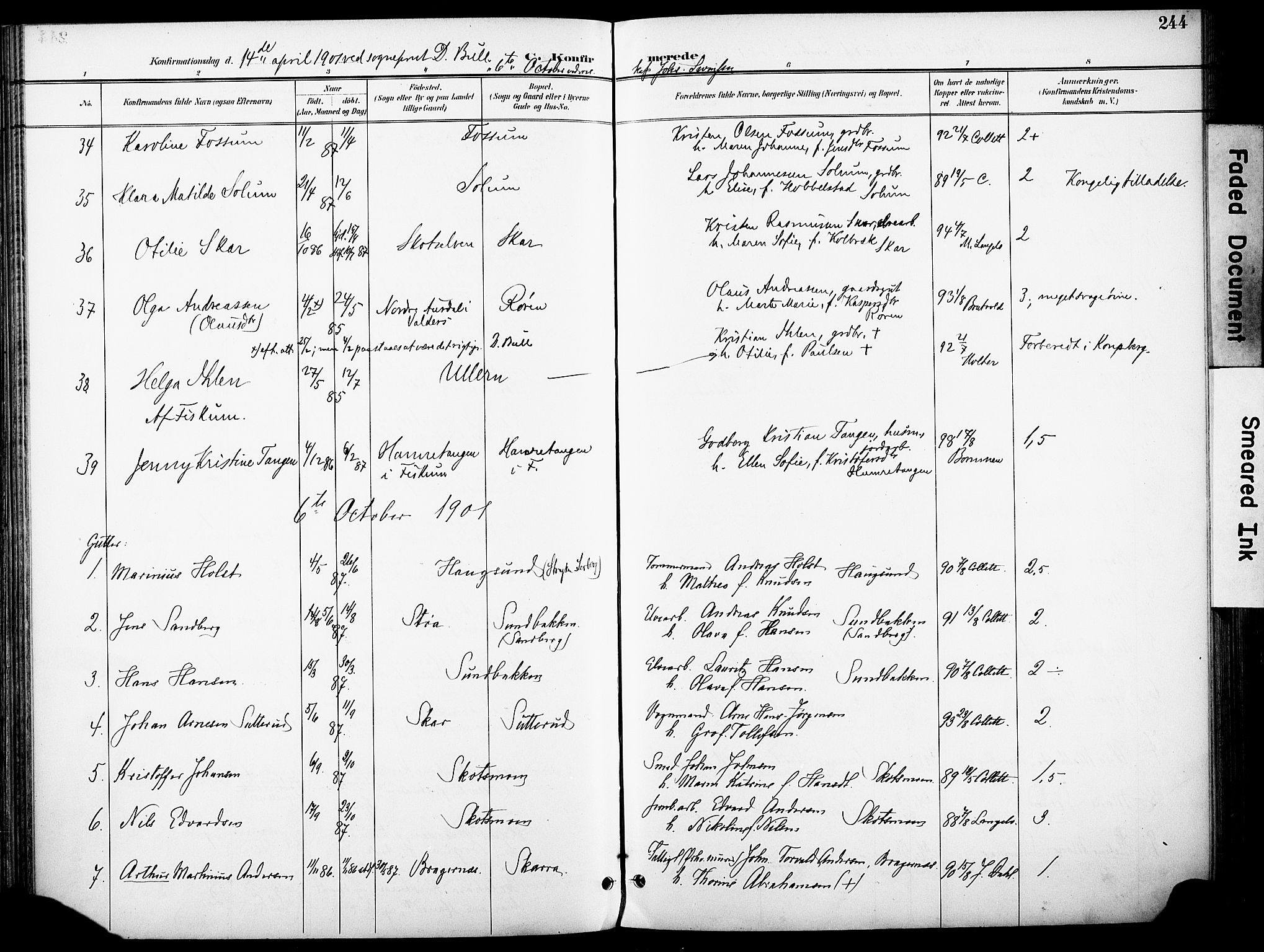 Eiker kirkebøker, AV/SAKO-A-4/F/Fb/L0003: Parish register (official) no. II 3, 1896-1942, p. 244