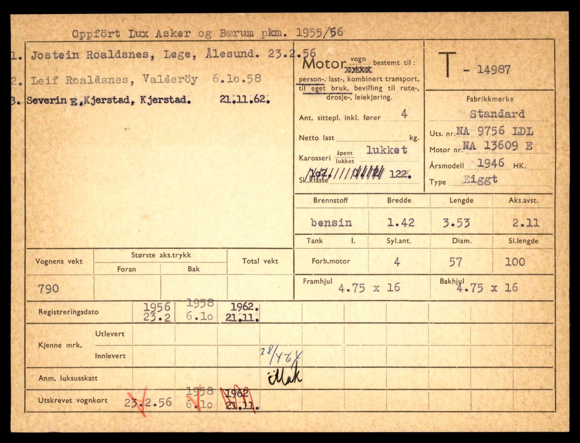 Møre og Romsdal vegkontor - Ålesund trafikkstasjon, AV/SAT-A-4099/F/Fe/L0049: Registreringskort for kjøretøy T 14864 - T 18613, 1927-1998, p. 2921