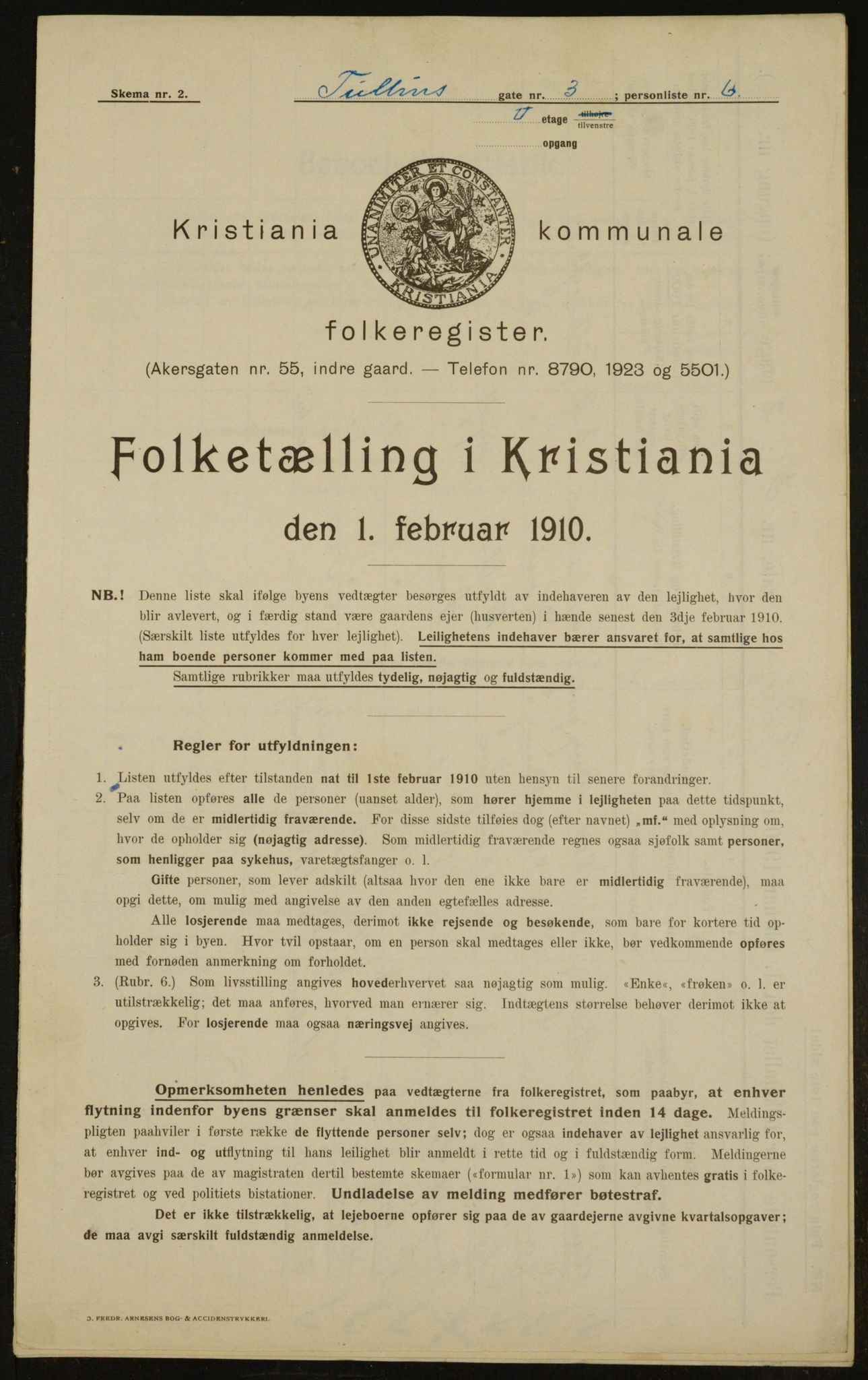 OBA, Municipal Census 1910 for Kristiania, 1910, p. 111381