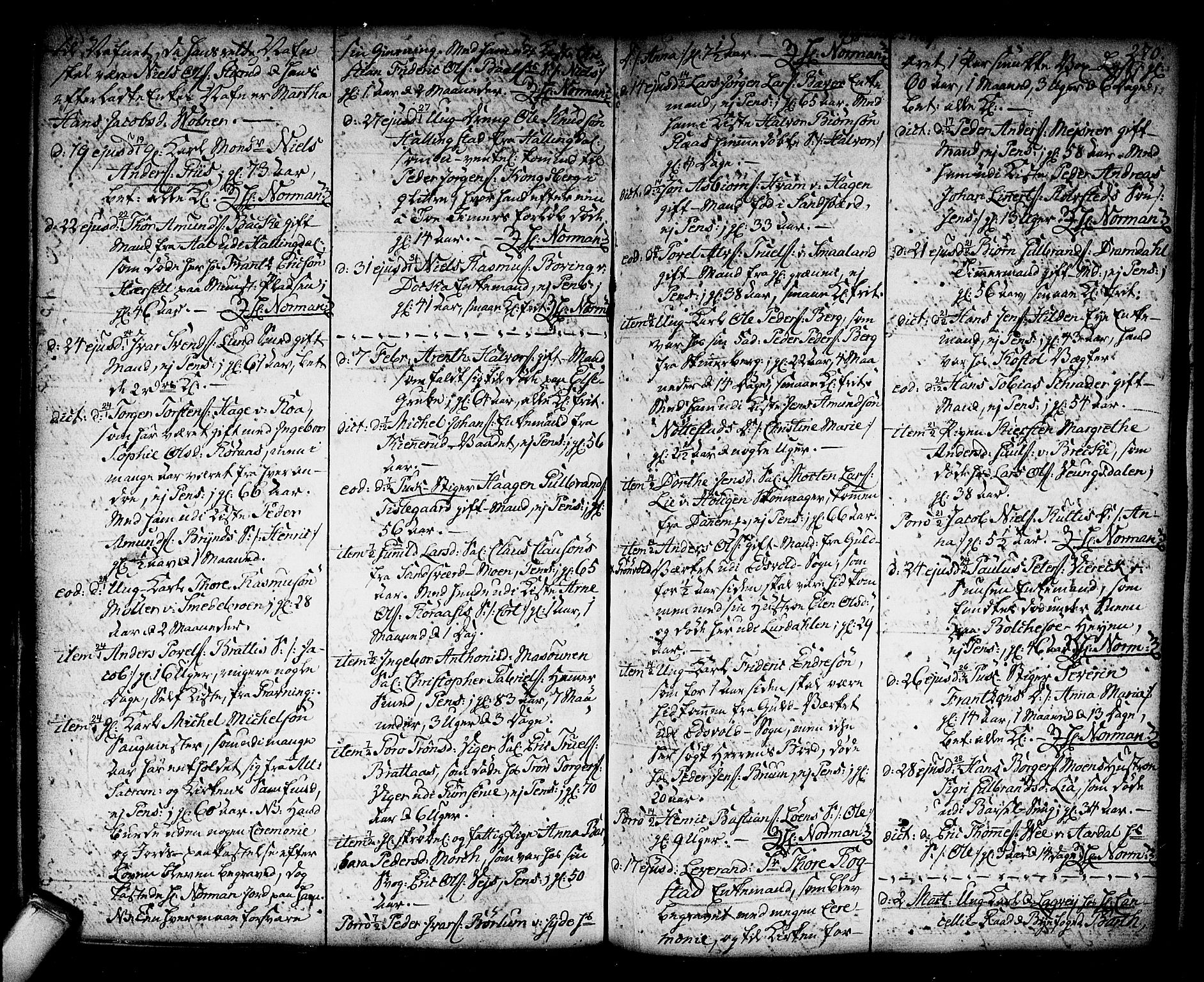 Kongsberg kirkebøker, SAKO/A-22/F/Fa/L0006: Parish register (official) no. I 6, 1783-1797, p. 270