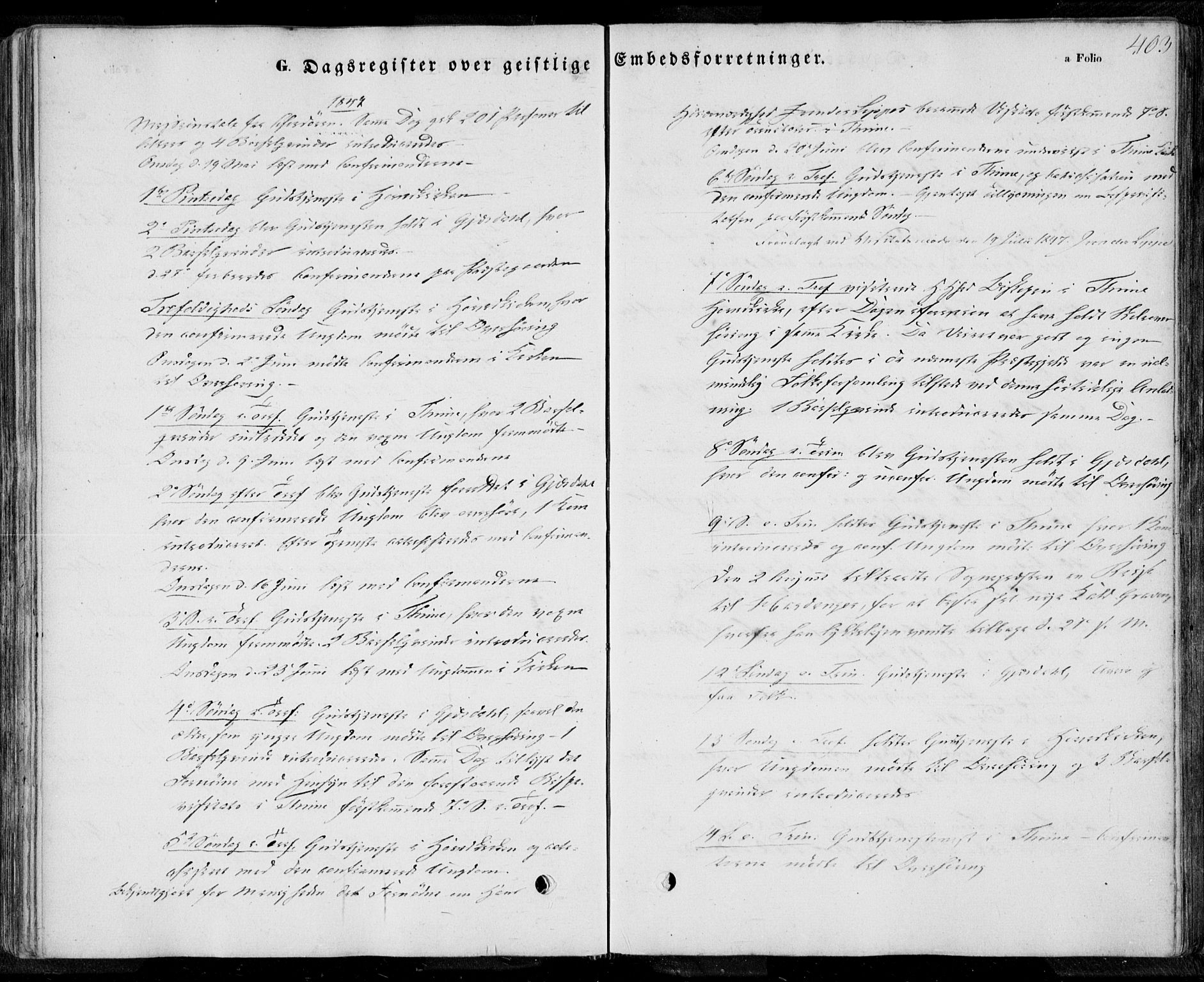 Lye sokneprestkontor, AV/SAST-A-101794/001/30BA/L0006: Parish register (official) no. A 5.2, 1842-1855, p. 403